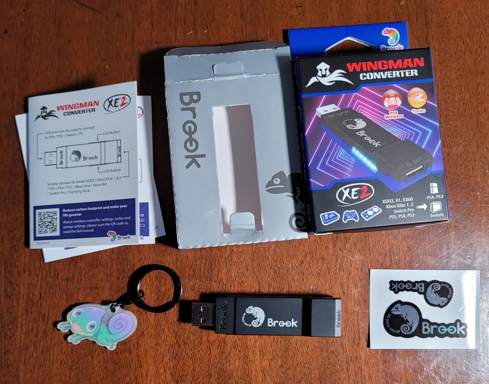 Brook Wingman XE2 Wireless Controller Adapter [Exclusive Version] 2-in 1 Converter for PS5, PS4, Xbox Series, NS, NS 2 & PC Supports Turbo, Remap, Lag-Free Play Includes Keychain customer photo 2