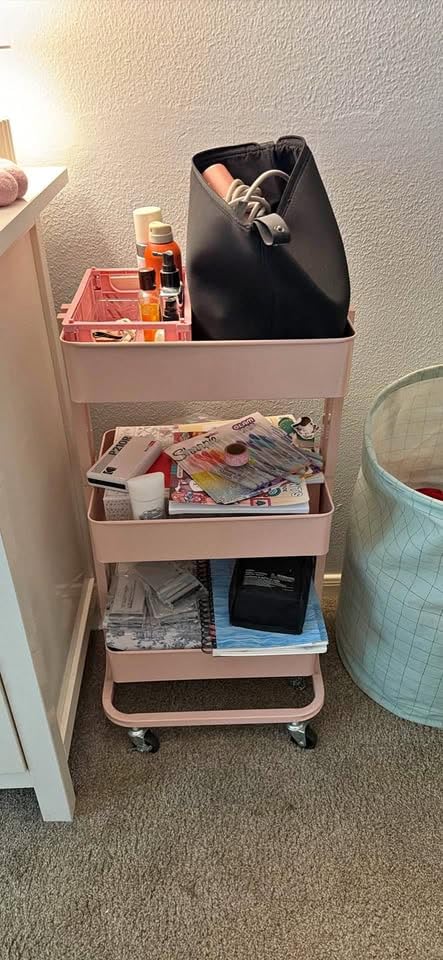 Pipishell 3 Tier Rolling Cart Organizer, Plastic Rolling Cart with Lockable Wheels & Reinforced Handle, Lightweight Utility Cart Storage Cart for Nursery, Kitchen, Bathroom, Craft Room, White, PIUC14W customer photo 2