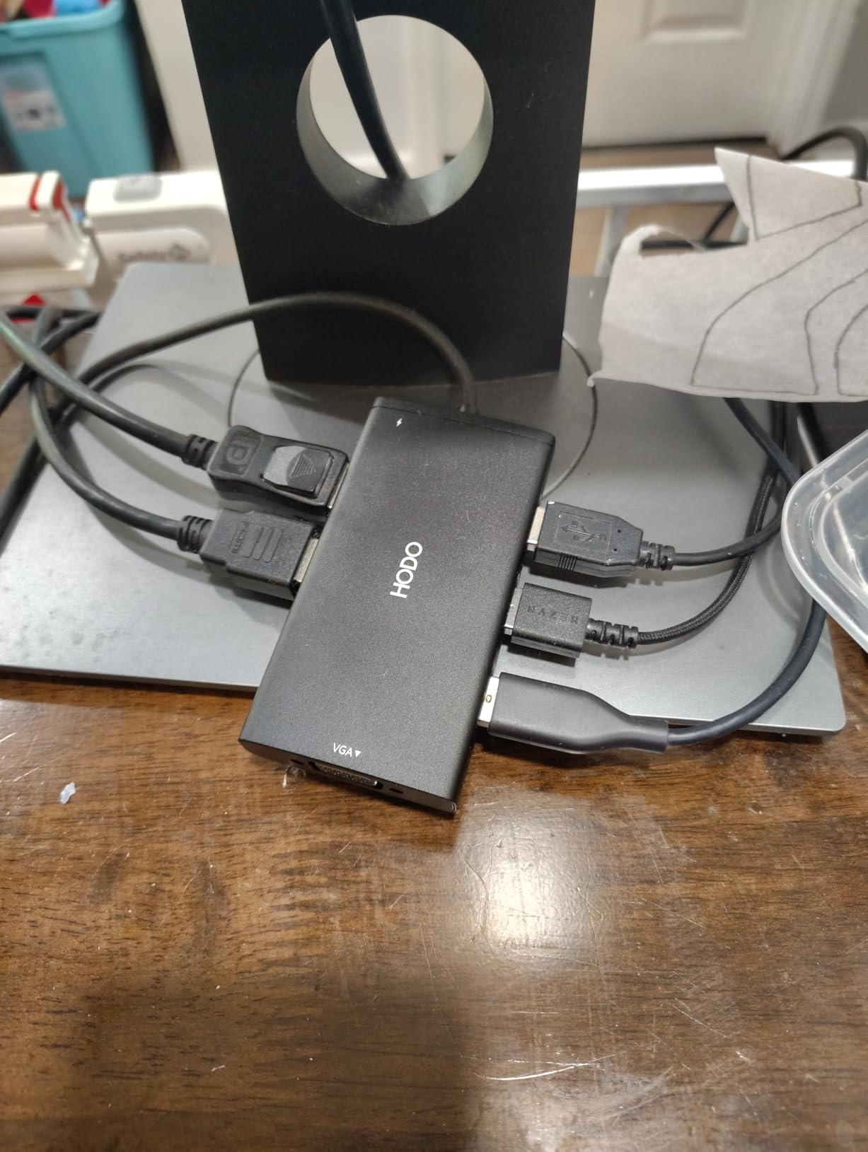 USB C Docking Station Dual Monitor for HP, Laptop Docking Station 3 Monitors | USB C Hub Quad Display USB C Adapter to 4K HDMI+DP+VGA, 3USB 2.0, PD, USB C Dock Dongle 8 in 1 Computer Docking Station for Dell customer photo 2