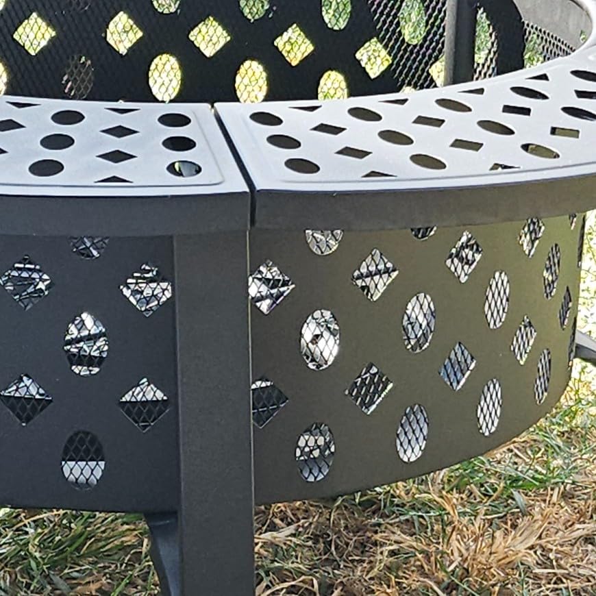 OutVue 42 Inch Fire Pit with 2 Grills, Lid, Poker | Large Wood Burning Fire Pits for Outside, Heavy Duty Fire Pit, BBQ & Outdoor Firepit & Round Metal Table 3 in 1 for Patio customer photo 2