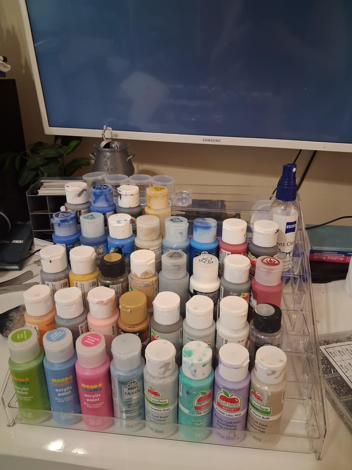 Vowcarol Clear Paint Organizer, Miniature Paint Holder 7 Layers Paint Storage Rack customer photo 1