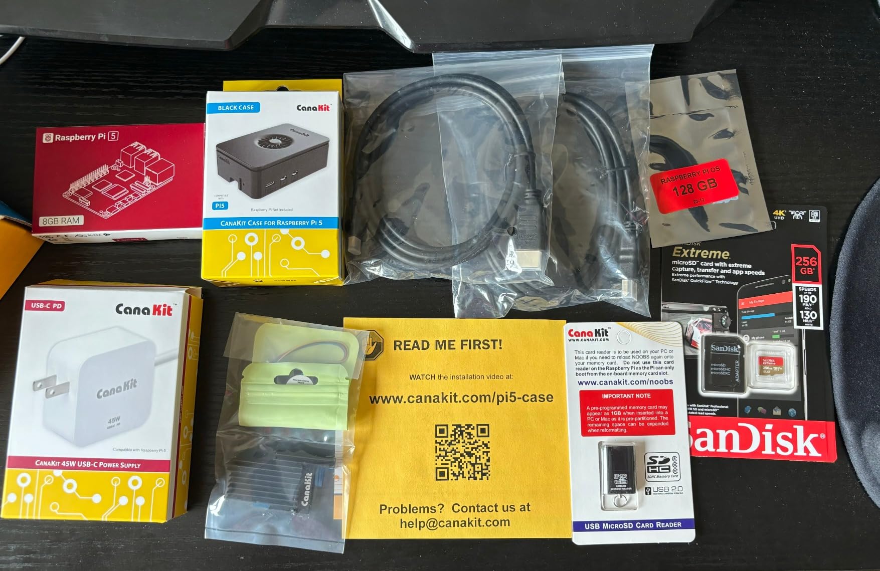 CanaKit Raspberry Pi 5 Starter Kit PRO - Turbine Black (128GB Edition) (8GB RAM) customer photo 1