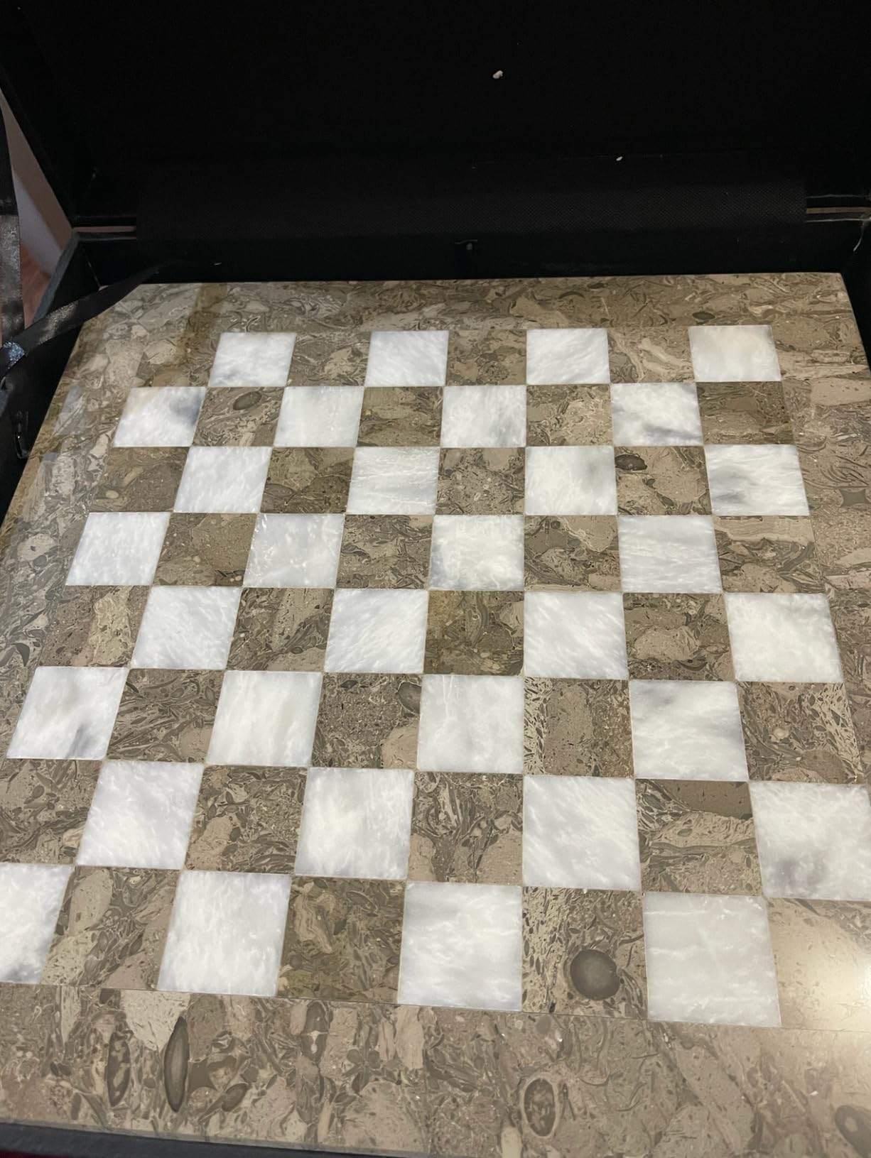 Marble Chess Set 15 Inch Oceanic and Black Handmade Board Game with Storage Box, Classic Travel Chess Set for Adults with Chess Pieces & 2 Extra Queens, Elegant Gift & Home Decor customer photo 2