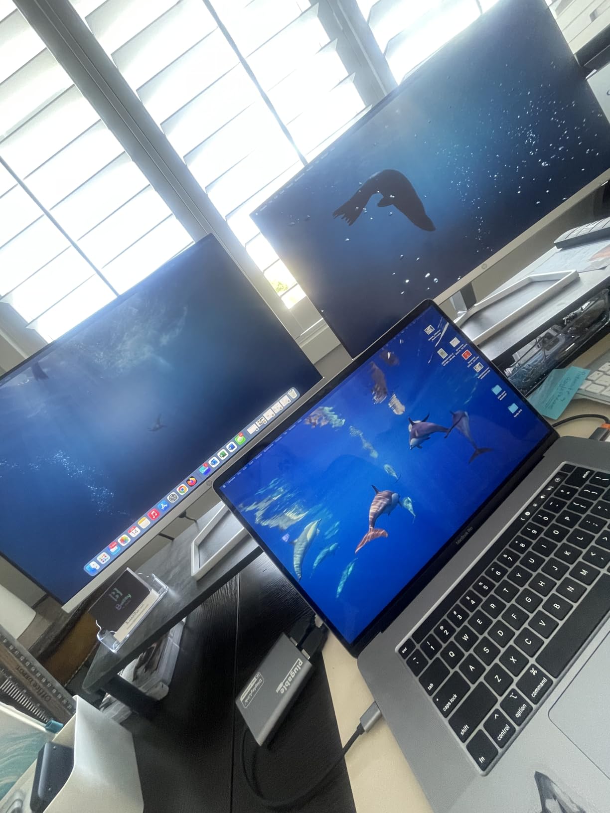 Plugable USB-C DisplayLink Adapter - Dual HDMI for MacBook Air/Pro M1-M5 | Two 4K 60Hz External Displays | Windows & ChromeOS Plug-and-Play | macOS Driver Required (USBC-6950M) customer photo 1