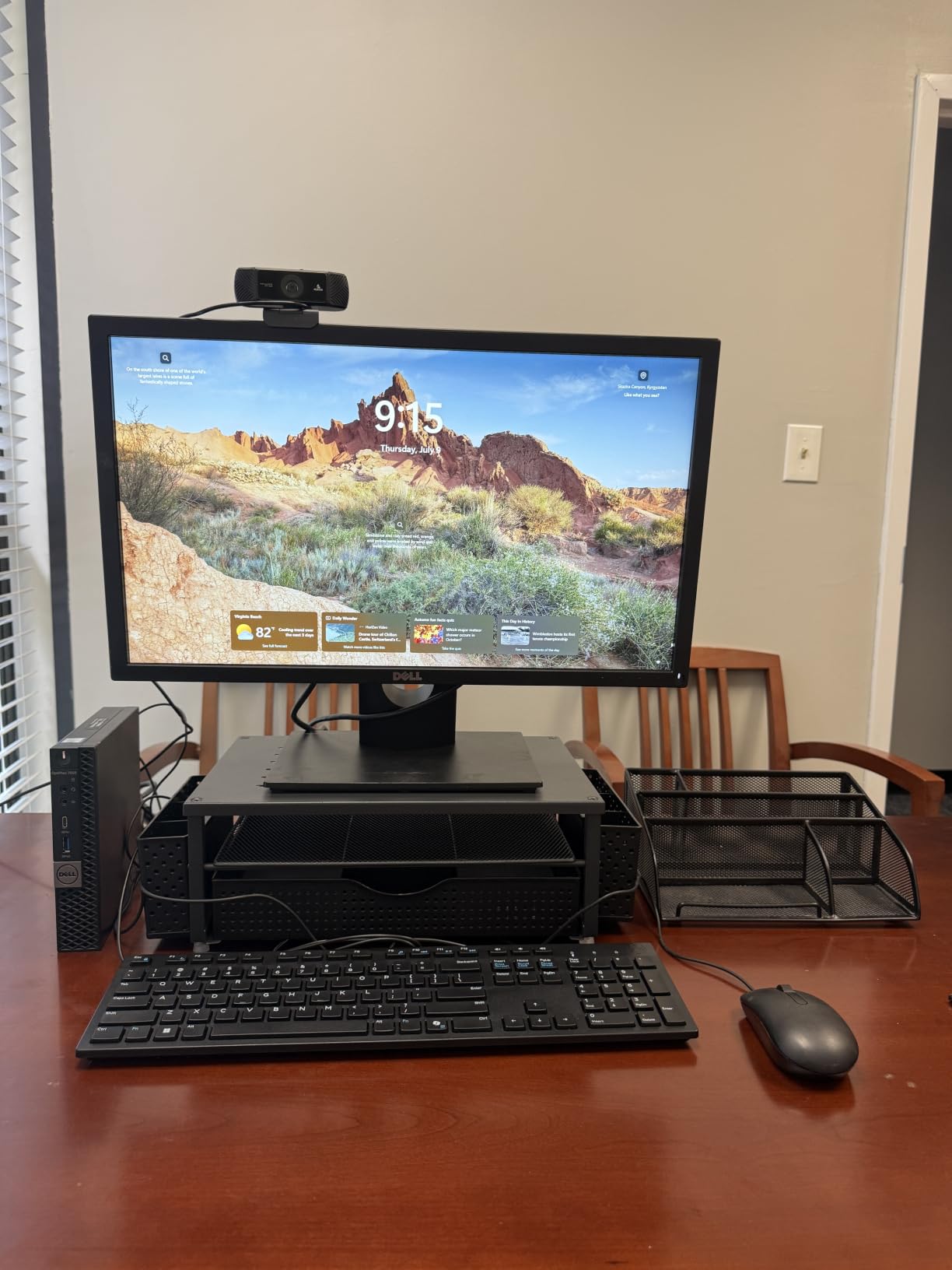 gianotter Monitor Stand with Drawer and 2 Pen Holders | Monitor Riser Dual-Layer Storage Desk Organizers and Accessories (Black) customer photo 2
