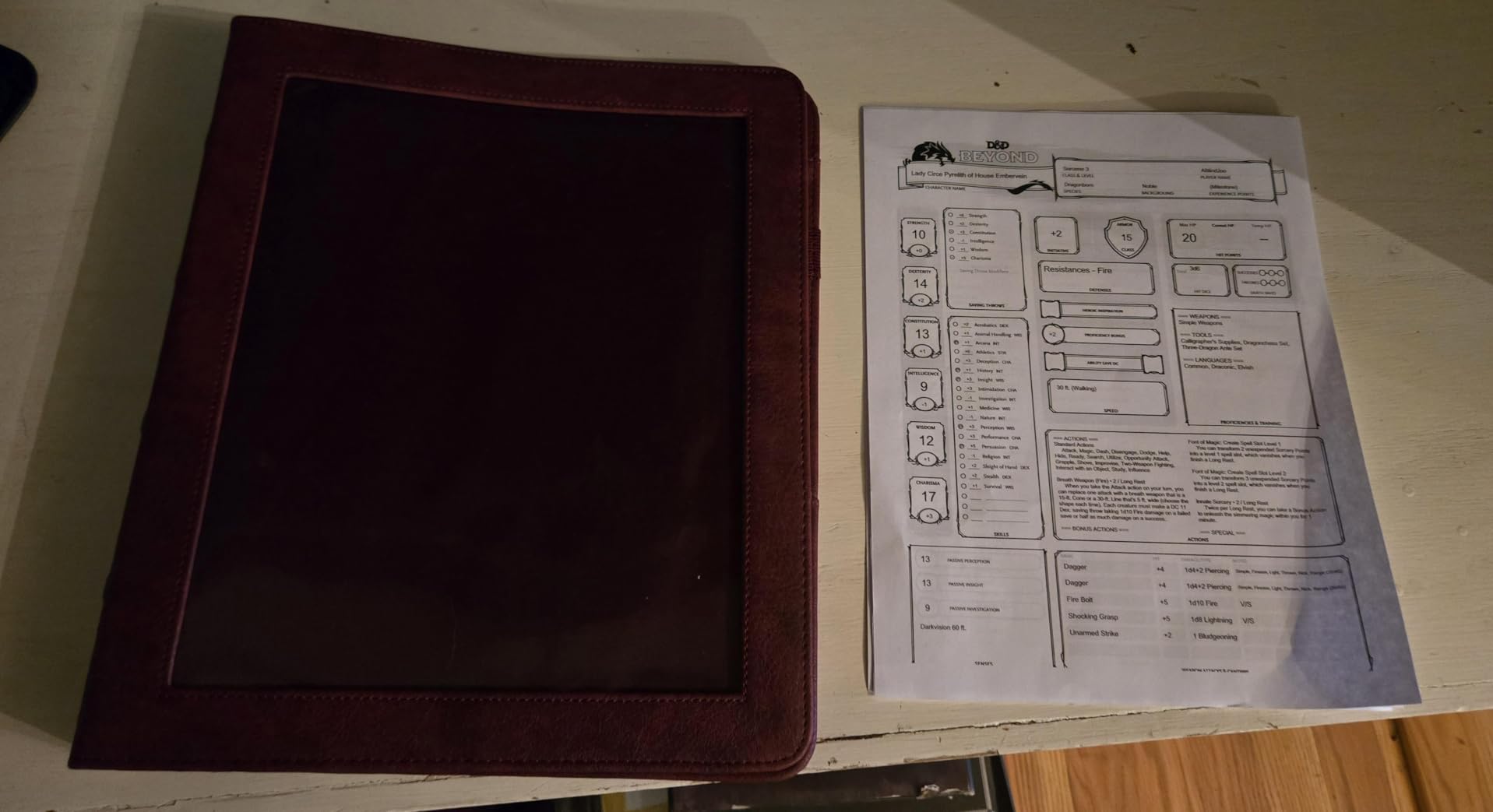 Forged Dice Co. Game-Folio PU Leather Portfolio Binder - DND Character Sheets with Spell Cards Organizer customer photo 2