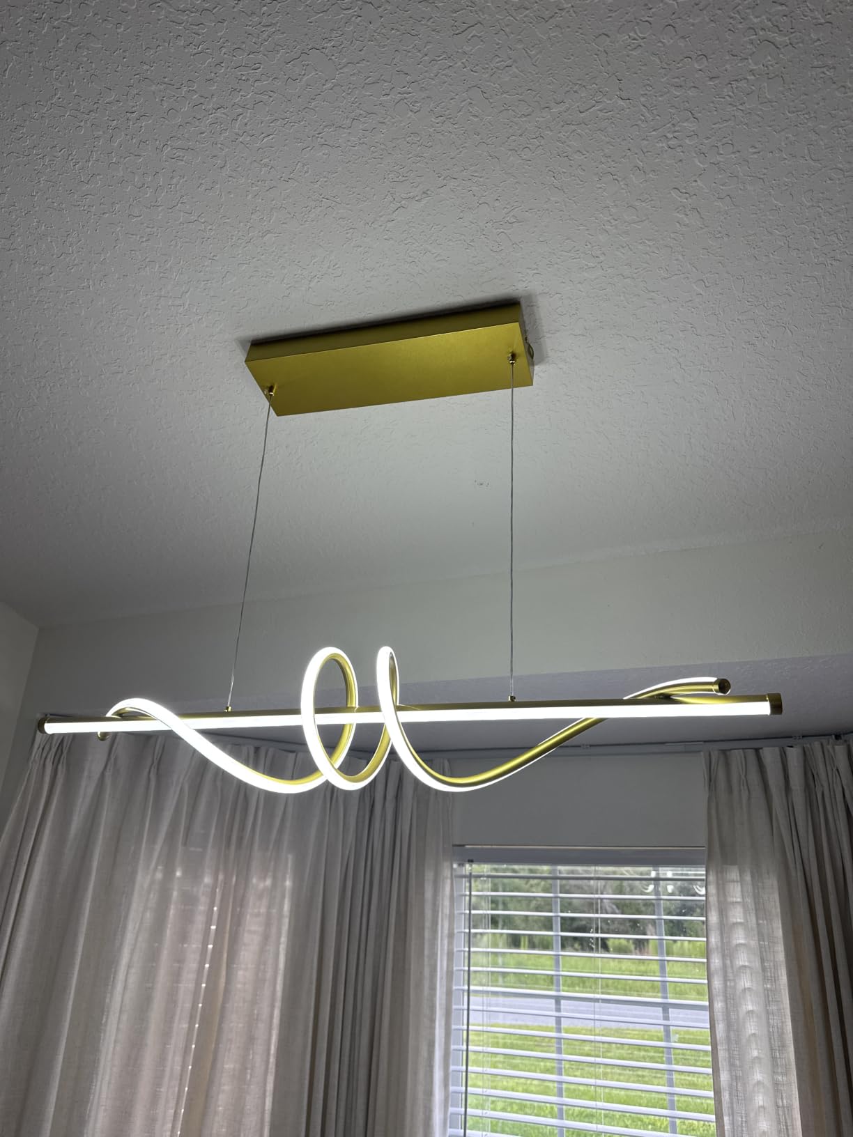LED Linear Pendant Lights, 39in Island Lighting Fixture 3000k-6000K Dimmable, Chandelier Lamp for Kitchen Dining Room Pool Table Office Bar Garage Workbench customer photo 2