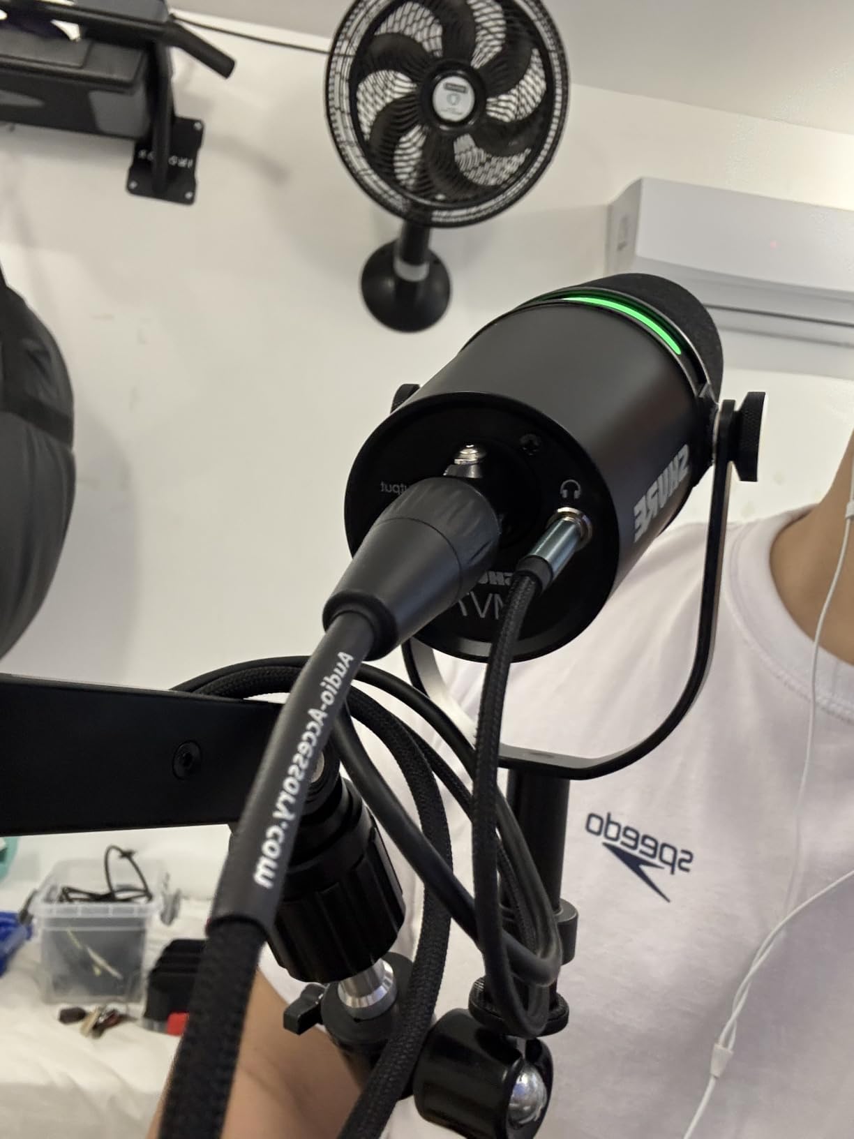 Shure MV7+ USB-C & XLR Podcast Dynamic Microphone - Black | USB-C and XLR dynamic mic with LED touch panel, auto level and pop filter for podcasting, streaming and recording customer photo 2