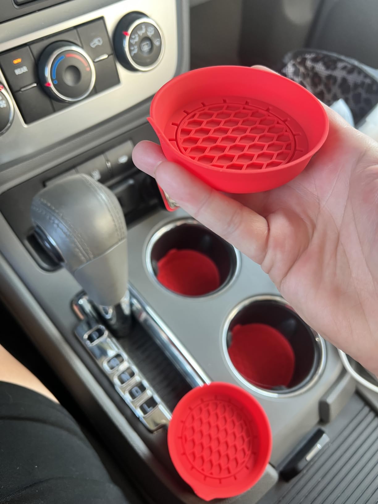 SINGARO Car Cup Holder Coaster, Silicone Cup Holder Insert, Universal Non-Slip Cup Holders, Car Accessories Interior for Women and Man Interior Sets 4 Pack Black customer photo 2