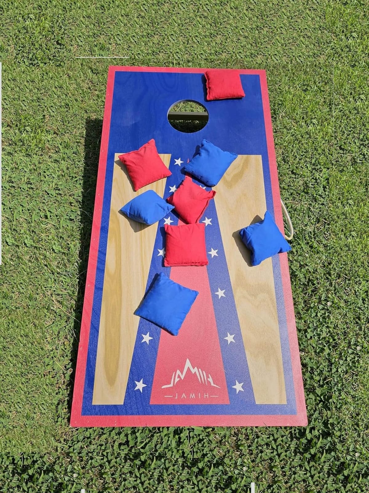 Himal Cornhole Board Set, 4 x 2 ft Regulation with 8 Corn Hole Toss Bags | Wooden Cornhole Outdoor Toss Set for Backyard, Tailgating, Camping & Beach Activities customer photo 2