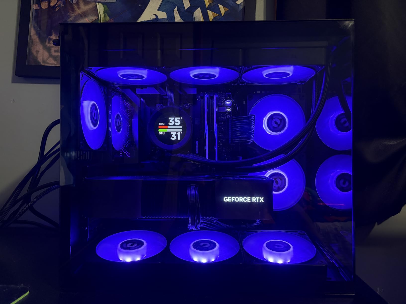 Thermaltake CT120 EX ARGB Sync PC Cooling Fan (3-Fan Pack), Magnetic Connection, 5V Motherboard Sync, 16.8 Million Colors, 9 Addressable LEDs customer photo 1