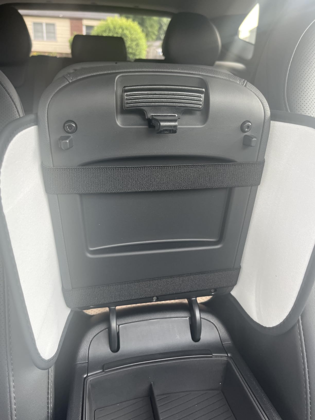 Stacool Upgraded Car Center Console Cover, Microfiber Leather Car Armrest Cover Cushion with 2 Storage Bags, Universal Car Armrest Storage Box (Black) customer photo 2