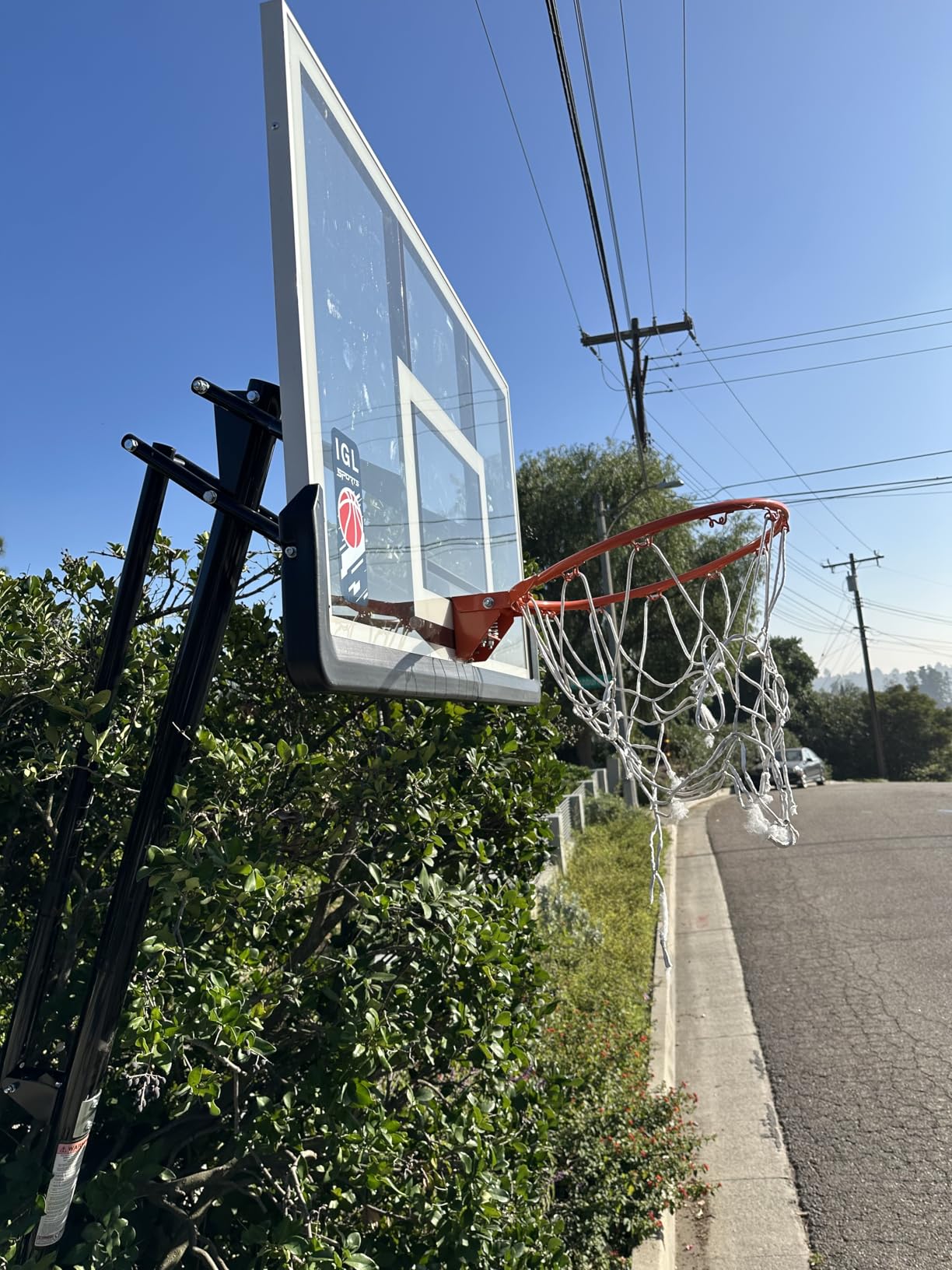 IGL Basketball Hoop Outdoor with 52 Inch Shatterproof Backboard, 10FT Height Portable Basketball Hoop Outdoor, Adjustable Basketball Goal System customer photo 1