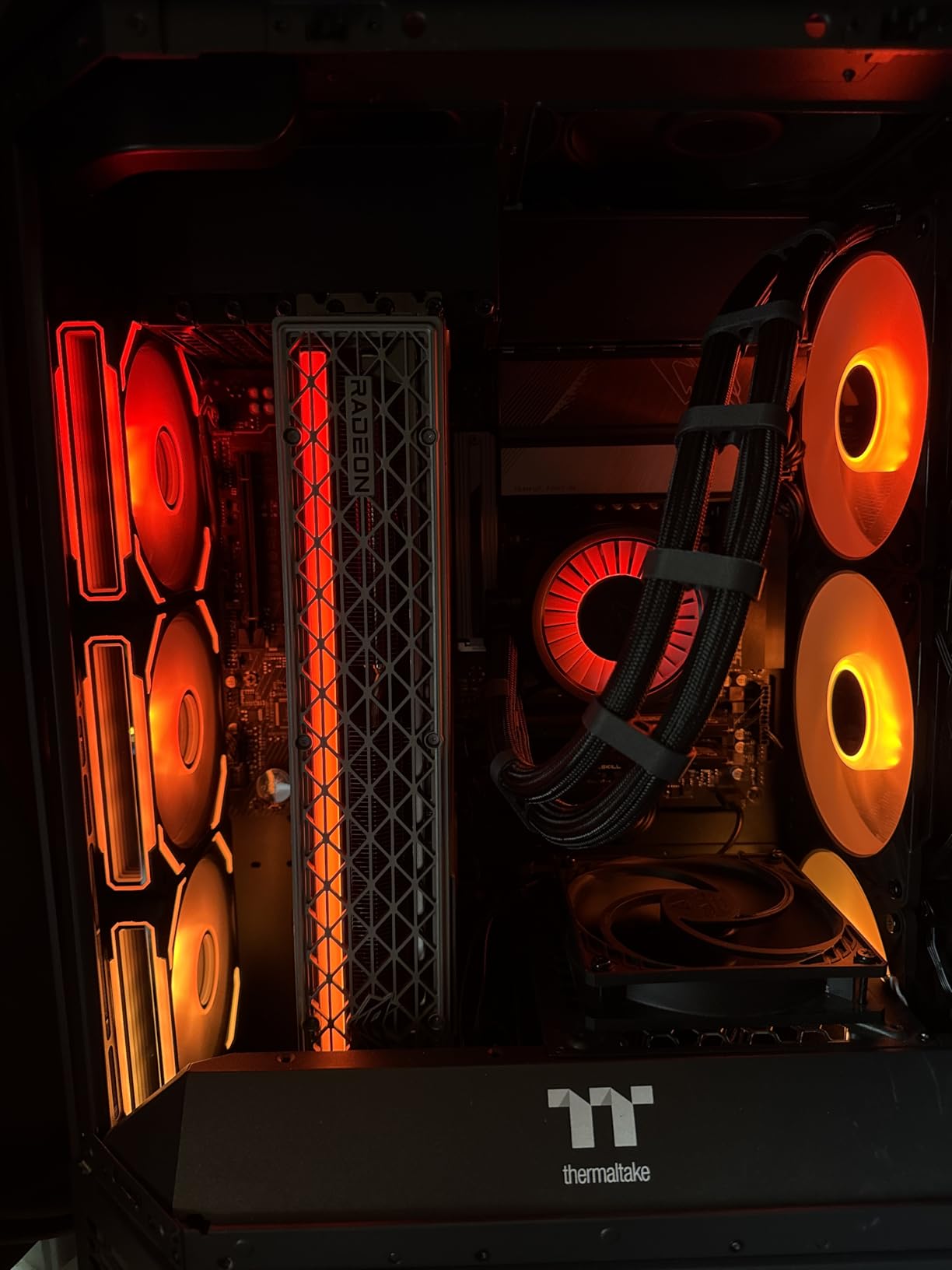 AsiaHorse COSMIQ 120mm Case Fan, Infinity Mirror FDB Reverse Fan with 5V 3-PIN Connector and Small Controller, 2000 RPM and 68.5CFM,Unit Daisy Chain PWM RGB PC Fans for Cases CPU Liquid Coolers, 3Pack customer photo 1