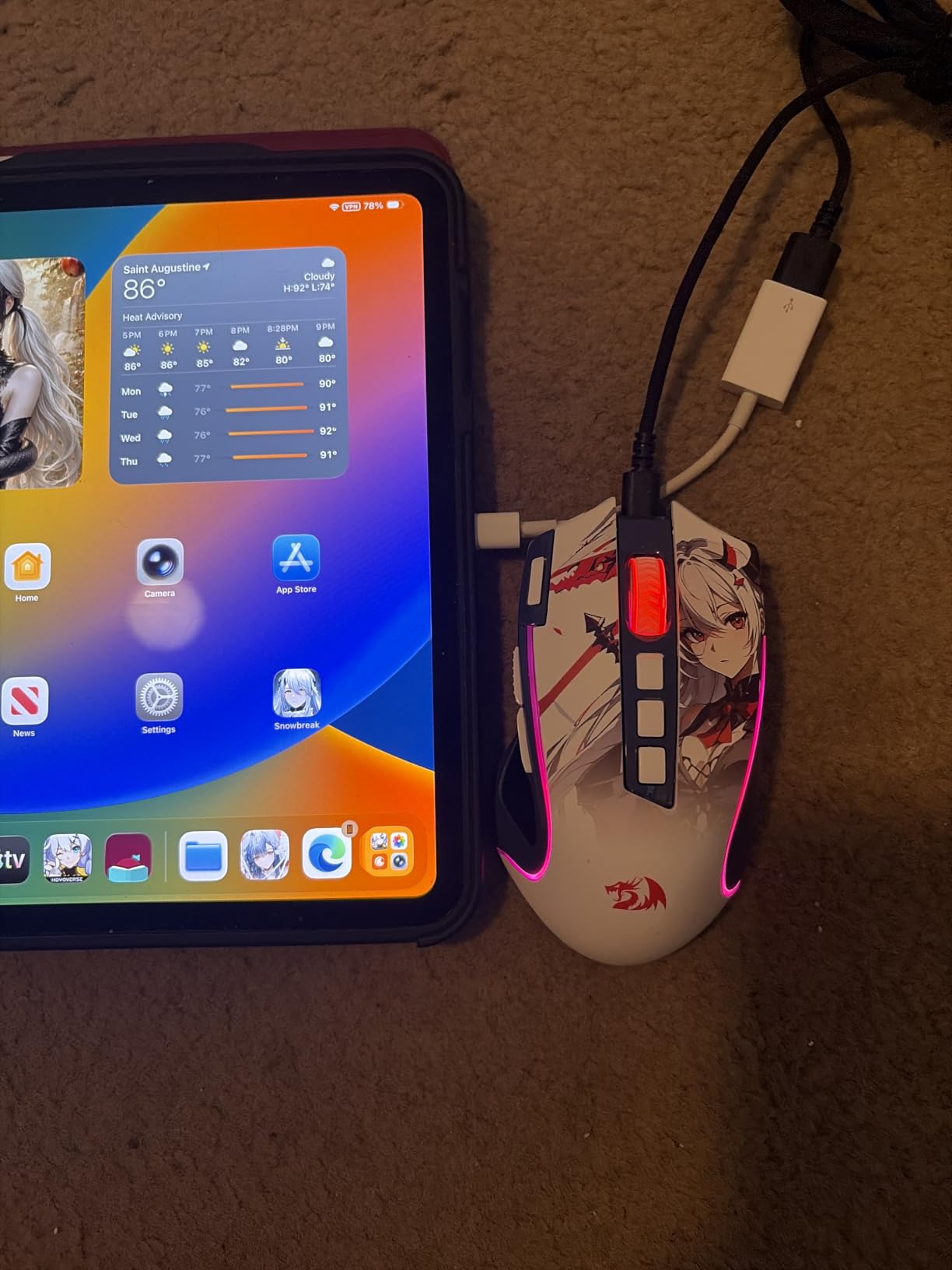 Redragon M612 Wireless RGB Optical Gaming Mouse 8000 DPI Remapping Keys | Cable-Free 0 Delay, Redefine Keybinding Macro, Vibing Backlight, Ergonomic Grip Body Comfort customer photo 1