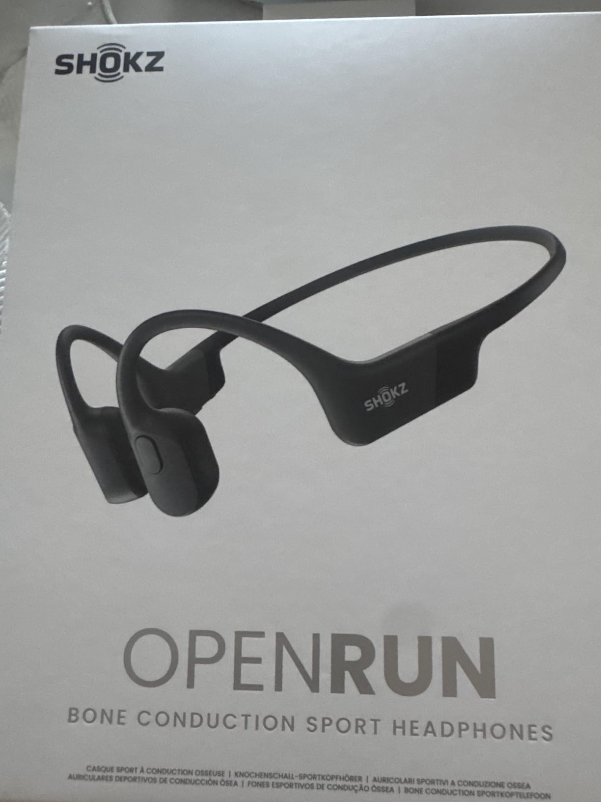 SHOKZ OpenRun Bone Conduction Bluetooth Headphones, Black, USB-C Charging customer photo 1
