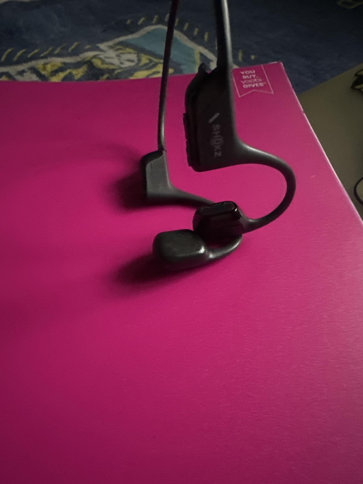 SHOKZ OpenRun Bone Conduction Bluetooth Headphones, Black, USB-C Charging customer photo 2