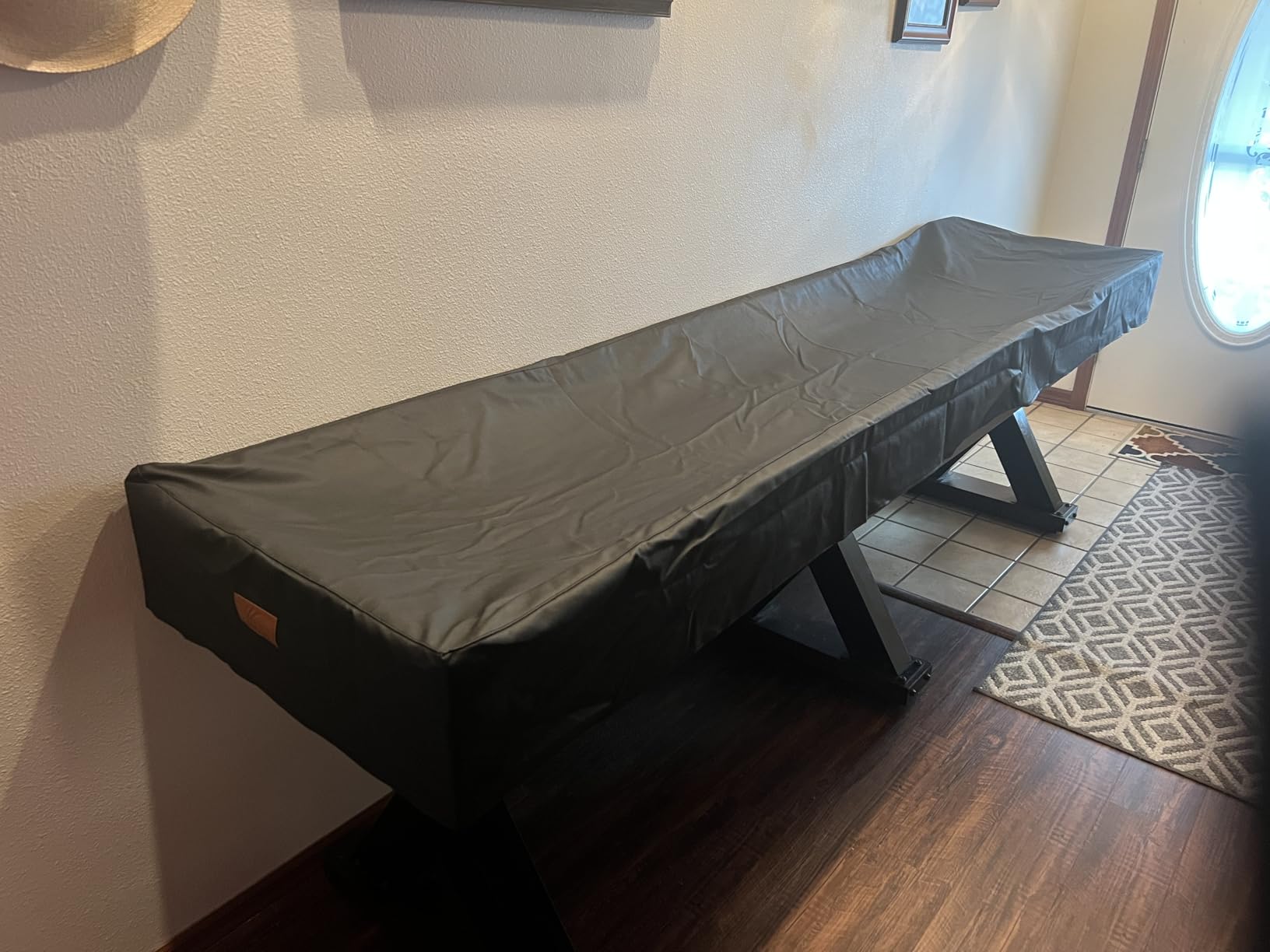 K-Musculo Shuffleboard Table Cover, Heavy Duty Leatherette Waterproof & Tearproof Shuffleboard Covers Fit for 12FT(148