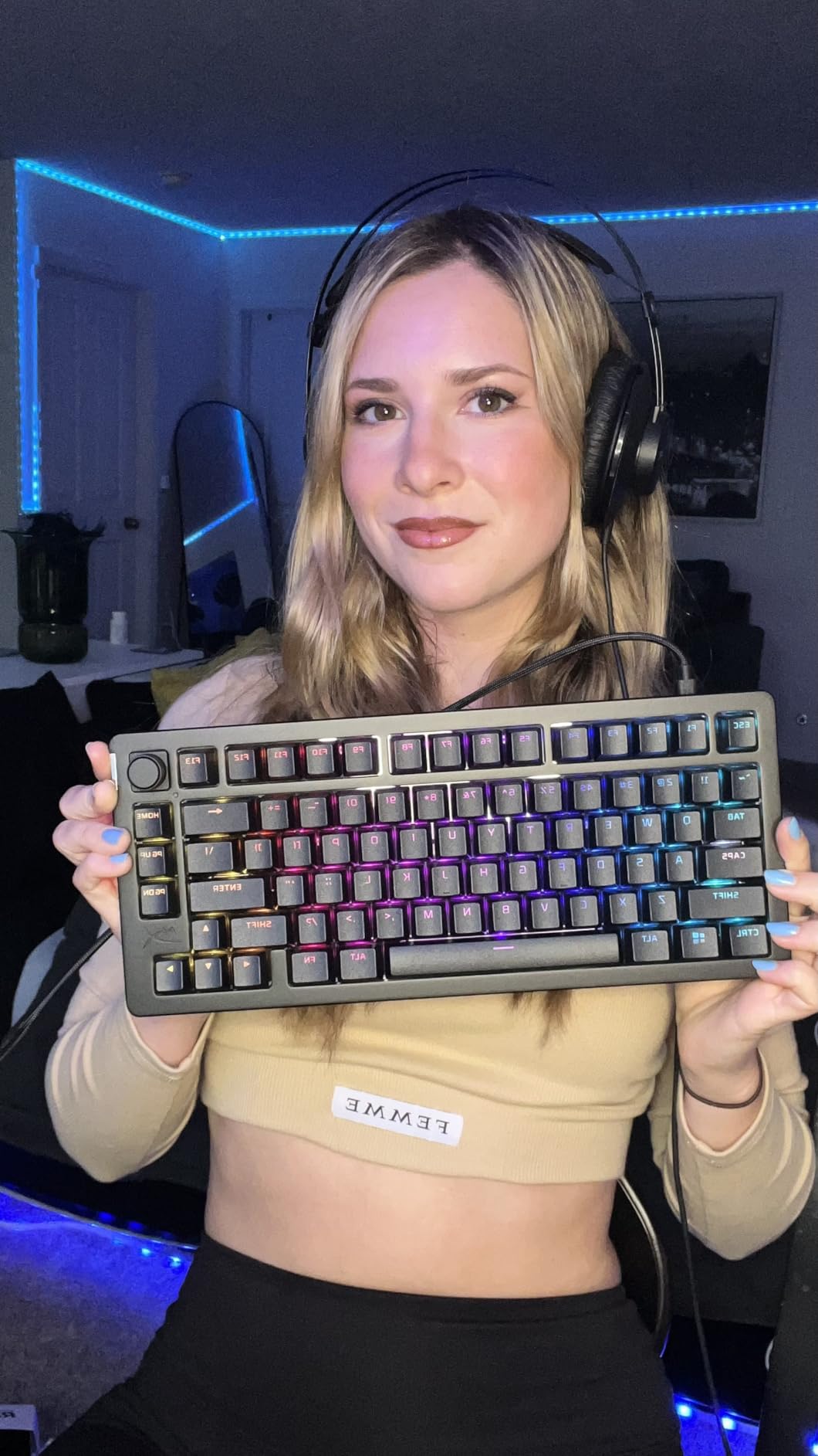 HyperX Alloy Rise 75 - Hot-Swappable 75% Mechanical Gaming Keyboard, PC, Ambient Light Sensor, Gasket Mounted, HyperX Linear Switches customer photo 1