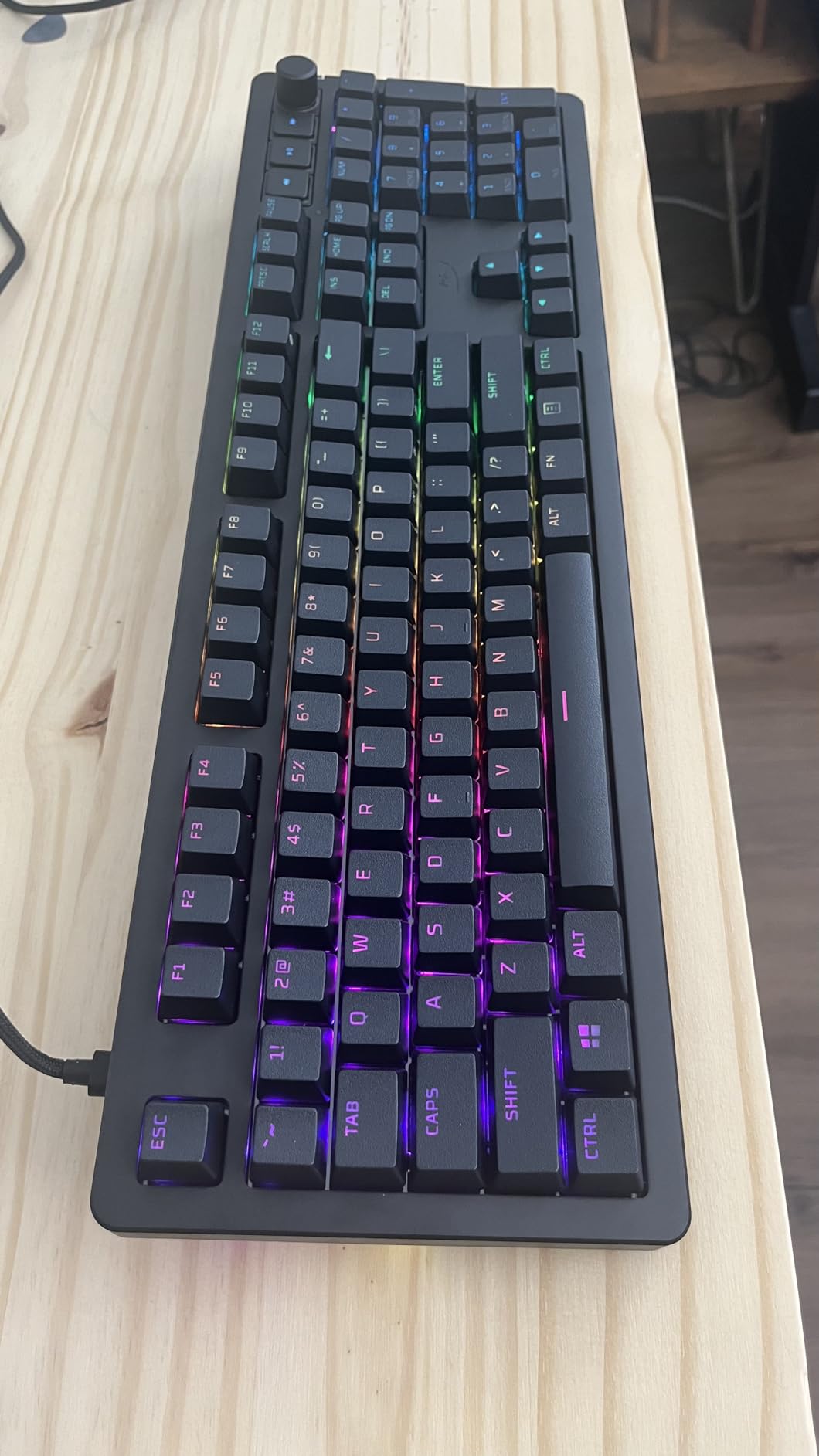 HyperX Alloy Rise - Hot-Swappable Mechanical Gaming Keyboard, PC, Ambient Light Sensor, Gasket Mounted, HyperX Linear Switches customer photo 2