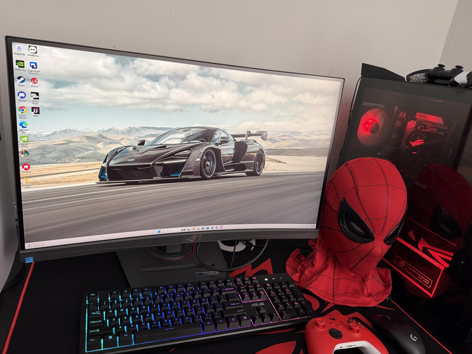 ASUS ROG XG27WCMS 27 Inch 1440p 280Hz Curved USB-C G-SYNC Gaming Monitor | 1ms, ELMB Sync, Tripod Socket, AI Gaming, Fast VA, FreeSync Premium, DisplayHDR 400, for PS5 and Xbox customer photo 1