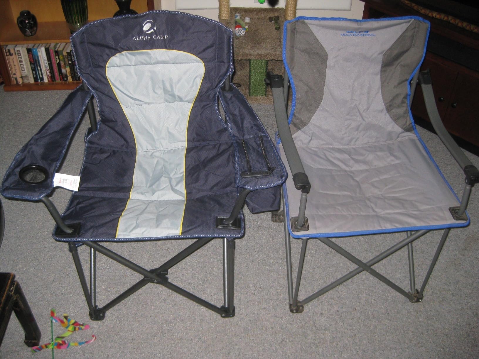 Folding Camping Chair Oversized 2 Pack Lawn Chair W/ Cooler Bag, Cup Holder - Thicken 600D Oxford, Heavy Duty, Storage Pocket, Collapsible Padded Arm Chair Quad Lumbar Back Chair Supports 500LBS customer photo 2