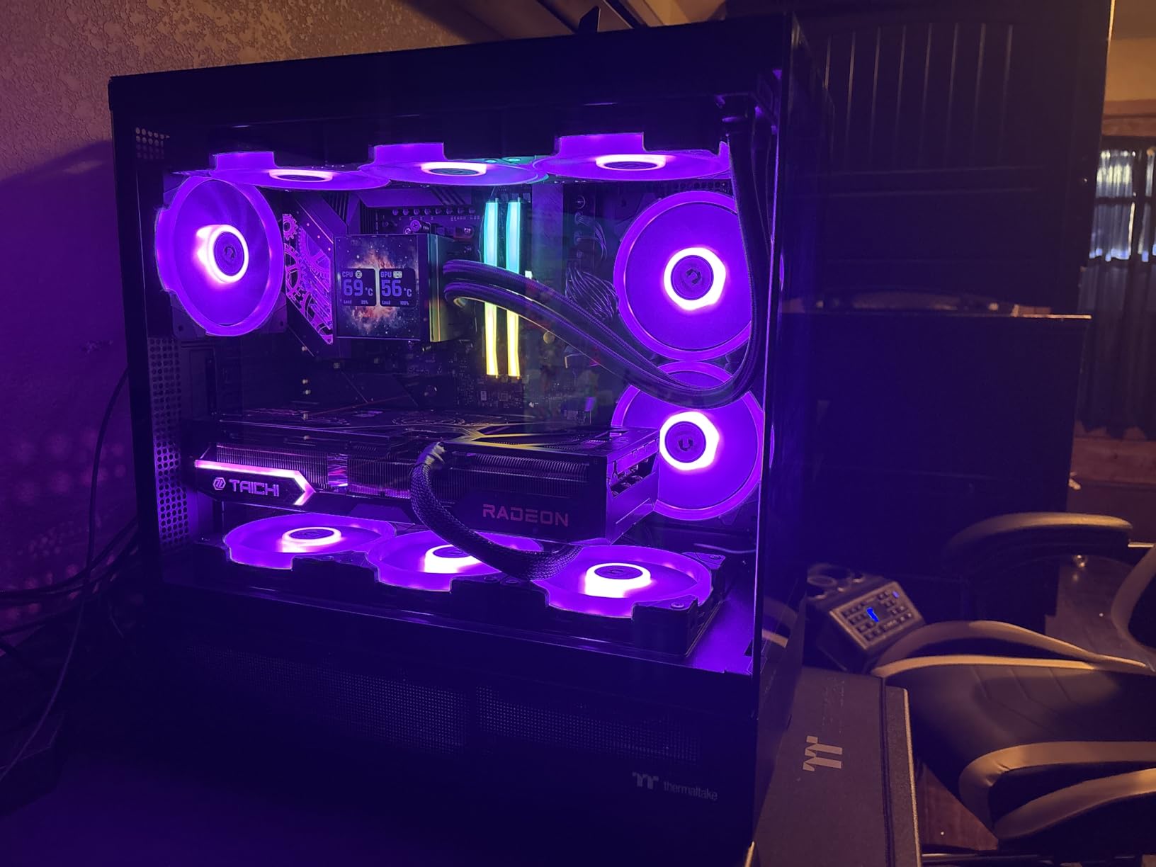 Thermaltake View 270 Plus TG ARGB Black Mid Tower E-ATX Case; 3x120mm ARGB Fans Included; Support Up to 360mm Radiator; Front & Side Dual Tempered Glass Panel; CA-1Y7-00M1WN-01; 3 Year Warranty customer photo 2