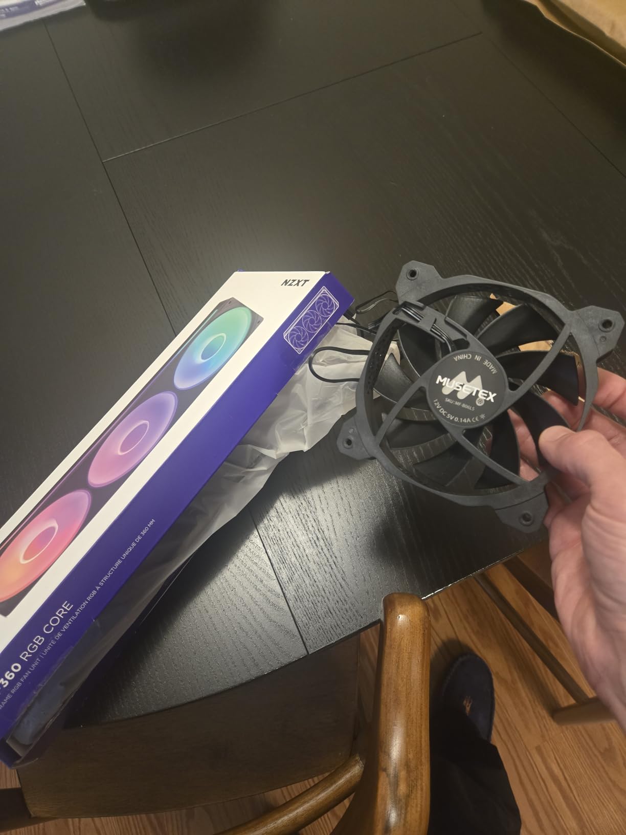 NZXT F360 RGB Core - 360mm Single-Frame RGB Fan Unit - Black customer photo 1