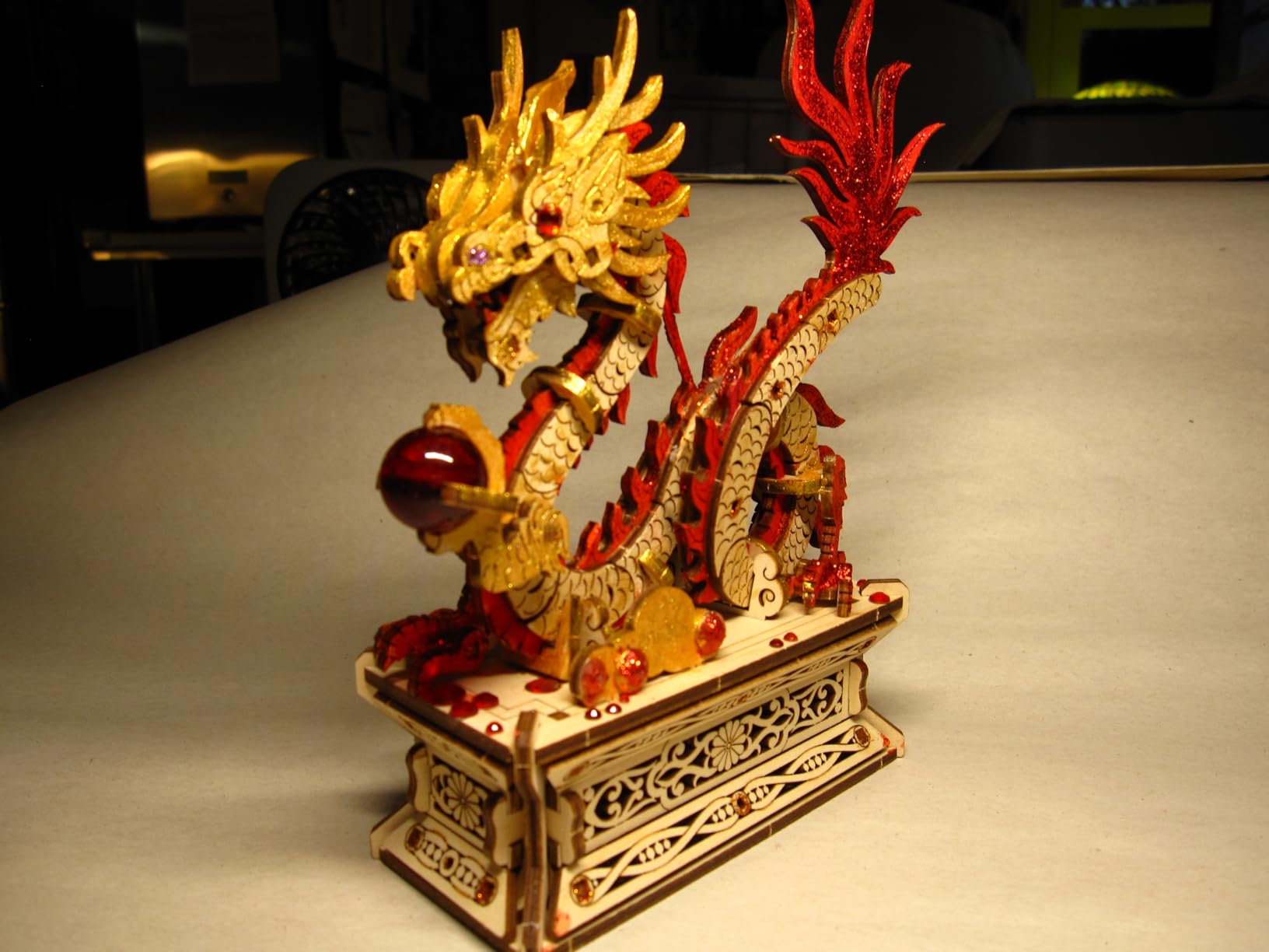 UGEARS Wood Dragon 3D Puzzle - 3D Wooden Puzzles for Adults, Wooden Models for Adults to Build, Mechanical Puzzle Box with Hidden Compartment, DIY Model Kit, Brain Teaser, Unique Chinese Dragon Gift customer photo 2