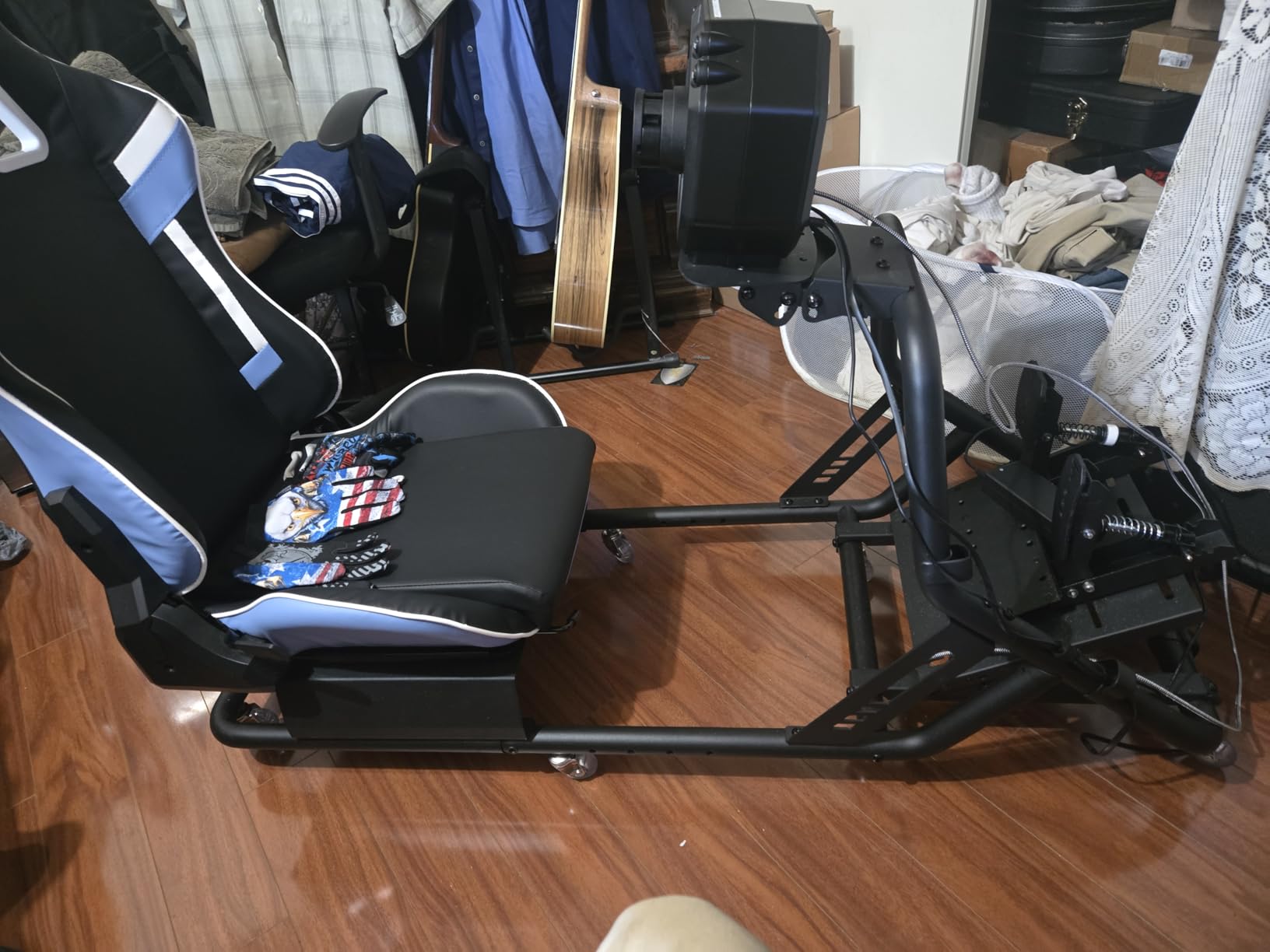 ARES WING Racing Simulator Cockpit, Sim Racing Wheel Stand with Seat, Red | Formula and GT Sim Racing Cockpit Compatible with Logitech, Moza, Fanatec, Thrustmaster, Racing Games on PS5, PS4, Xbox, PC customer photo 1