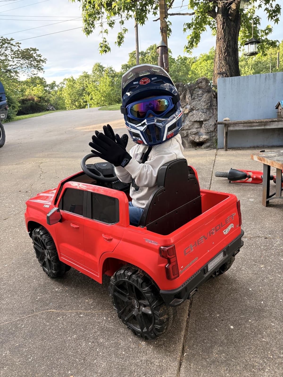 ILM Youth Dirt Bike Helmets Kids ATV Helmet Motocross BMX Off Road Motorbike with Goggles Gloves Mask DOT Model MT601Y (Matte Black, Youth-Large) customer photo 2