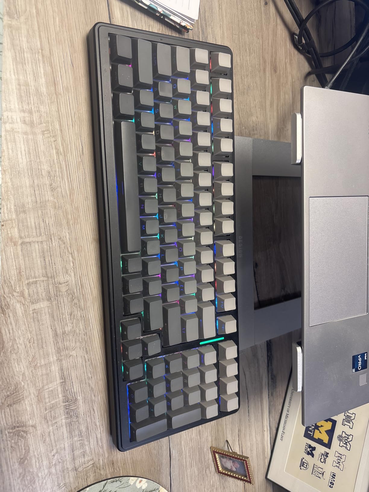 AULA F87 Pro Wireless Mechanical Keyboard, Tri-Mode BT5.0/2.4GHz/USB-C Hot Swappable Custom Keyboard, Pre-lubed Switches, Side Printed PBT Keycaps, 75% TKL RGB Backlit Gaming Keyboards customer photo 2