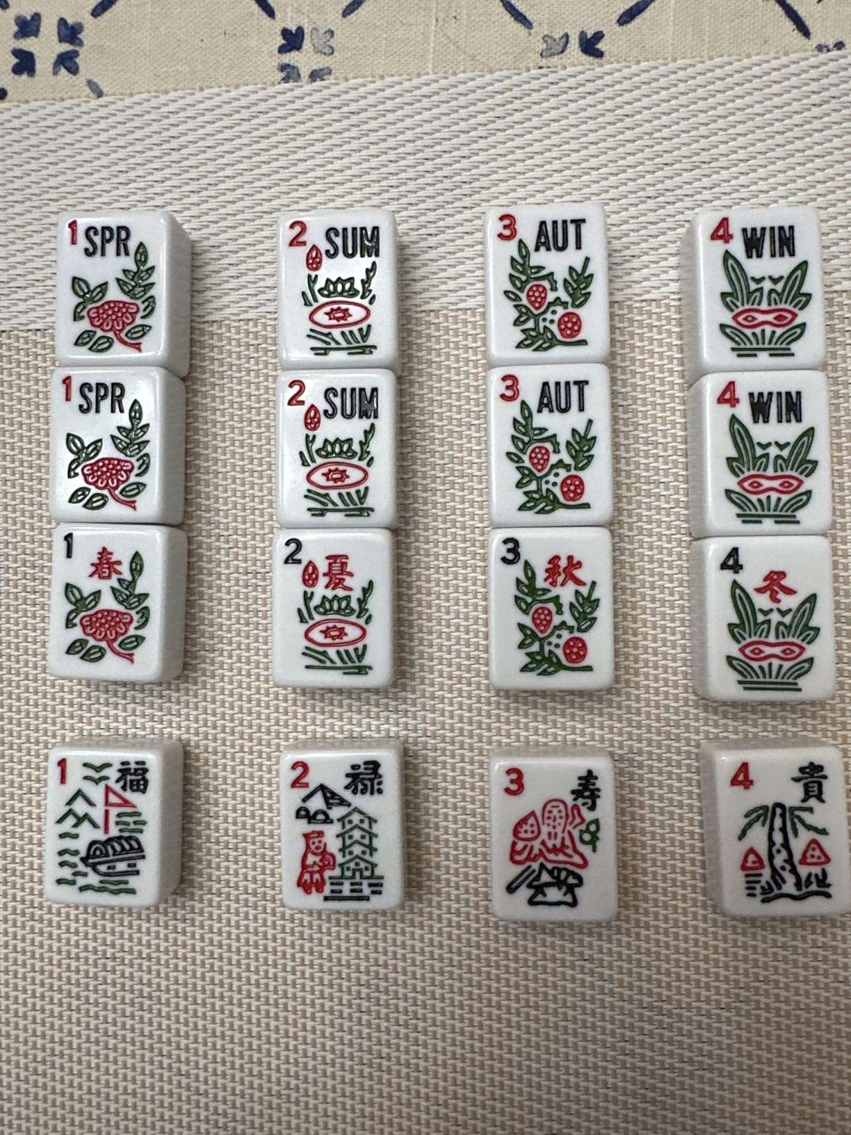 Jongyance American Mahjong Set with Blue Carrying Bag, 166 White Tiles, 4 All-in-One Rack/Pushers, Mahjong Tiles Set customer photo 1