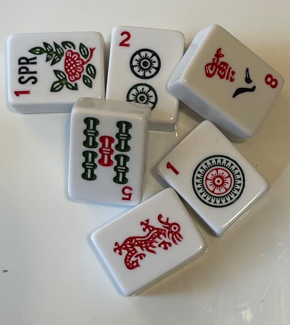 Jongyance American Mahjong Set with Blue Carrying Bag, 166 White Tiles, 4 All-in-One Rack/Pushers, Mahjong Tiles Set customer photo 2