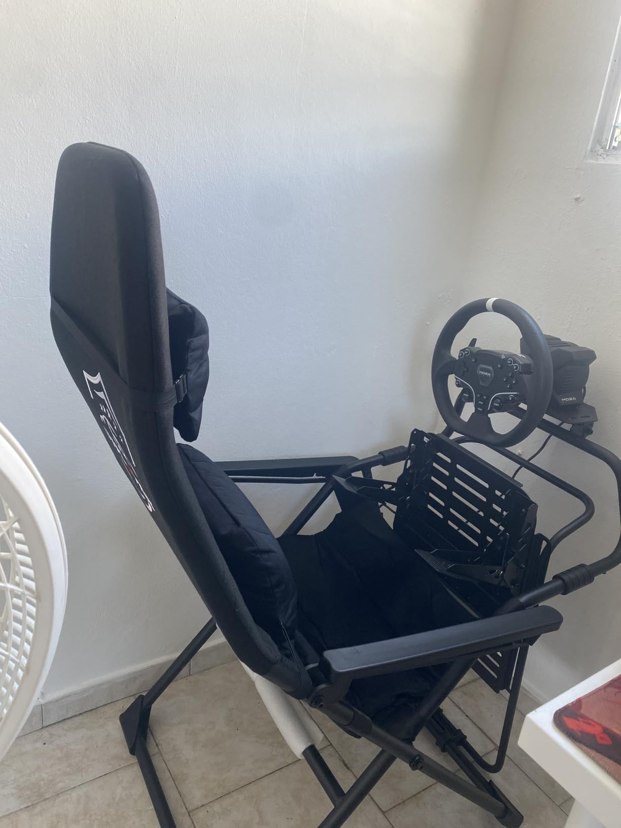 GTPLAYER Sim Racing Cockpit Foldable & Adjustable for High Performance Sim Racing Compact & Flexible Supports All Steering Wheels & Pedals for PC Wheel and Pedals Not Included(Black) customer photo 1