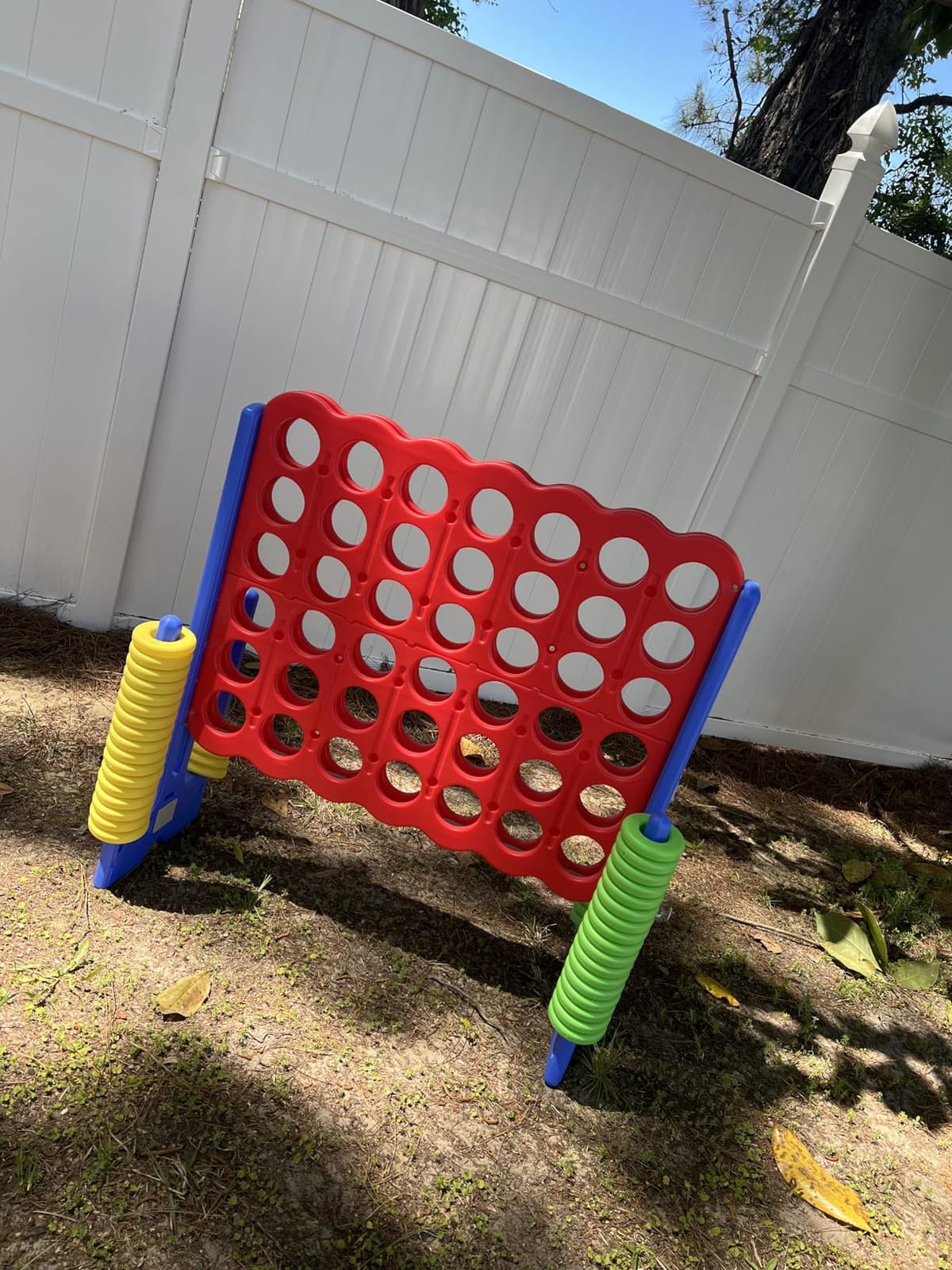 Patent Authorized Giant 4 Connect in a Row Game, Height Adjustable Jumbo Yard Games for Kids and Adults Outdoor Play, Backyard Large Four Connect Floor Games (Blue/Red) customer photo 1