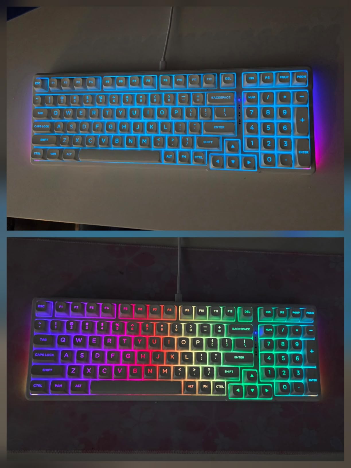 HUO JI E-Yooso Creamy Mechanical Keyboard Wired, RGB Backlit, White | Hot Swappable, Pre-lubed Linear Switches, Gasket Structure, Sound Dampening Foam, 99 Keys Custom Gaming Keyboard for PC/Mac customer photo 1