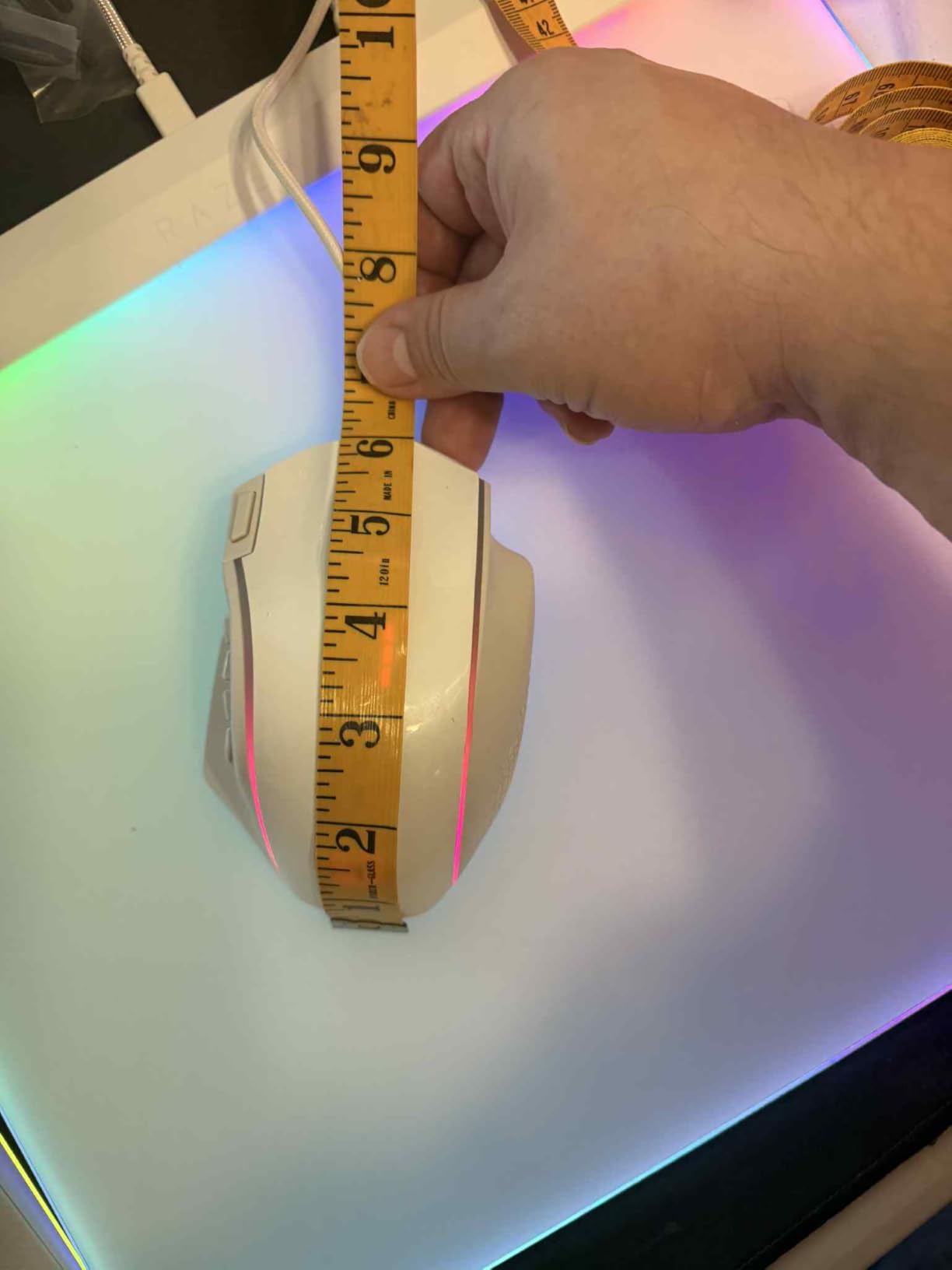 Redragon Gaming Mouse, MMO Mouse Gaming UP 12400 DPI, 19 Macro Programmable Buttons, RGB Mouse with 12 Side Buttons, 8 * 2.4g Weight Tuning for PC Laptop MOBA FPS, M901K, Black customer photo 2