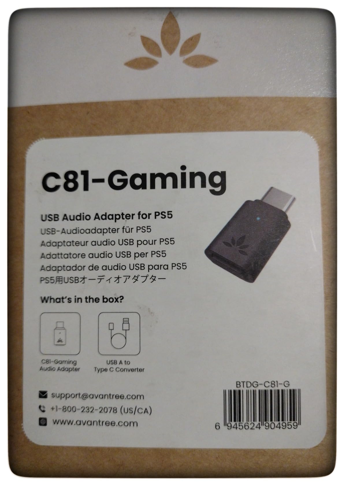 Avantree C81-Gaming - USB-C Bluetooth 5.3 Audio Adapter Dongle for PS5 | Qualcomm Chip, aptX Adaptive & HD, Premium Sound, Works with AirPods, Bose Headphones & More customer photo 1