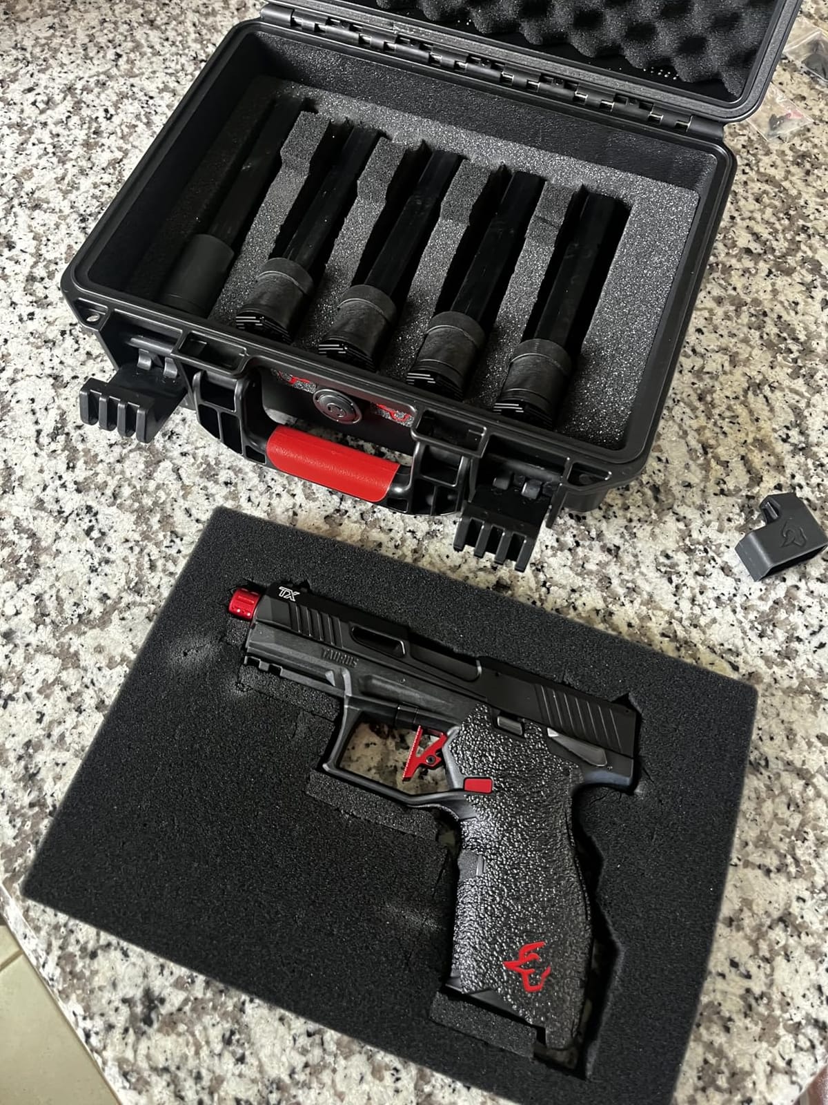 TSA Gun Case for Handgun Pistol - TSA Approved Firearm Travel Case, Gun Safe for 9mm Handgun Pistol, Hard Shell, Waterproof, Shockproof for Airline Travel Car Home customer photo 2