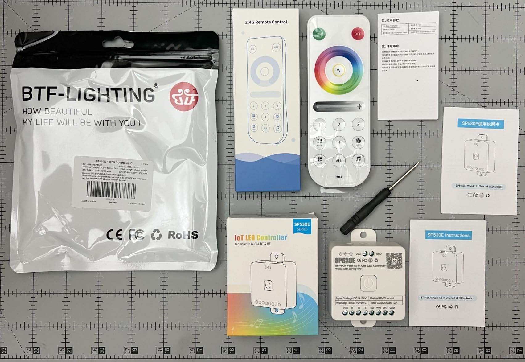 BTF-LIGHTING SP530E WiFi Alexa Bluetooth Controller 4-Zone RB3 Remote Kit | 2.4GHz WiFi, APP & RF Remote, For COB SMD PWM or SPI RGB RGBW LED Strip WS2811 WS2812B WS2814 WS2815 SK6812 IC, DC5V/12V/24V customer photo 1
