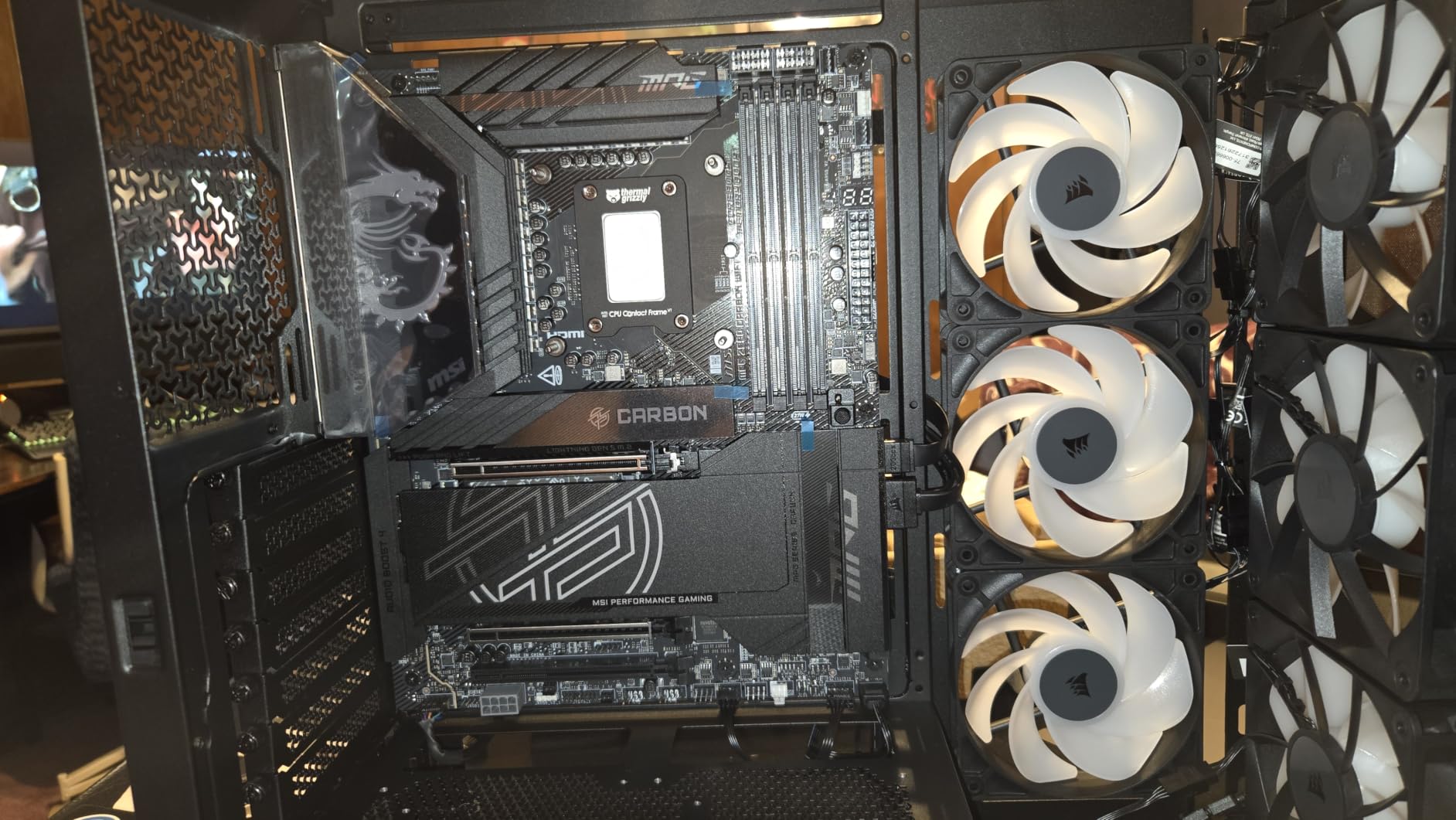 RS120 ARGB 120mm PWM Fans - Daisy-Chain Connection - Low-Noise - Magnetic Dome Bearing - Triple Pack - Black customer photo 2