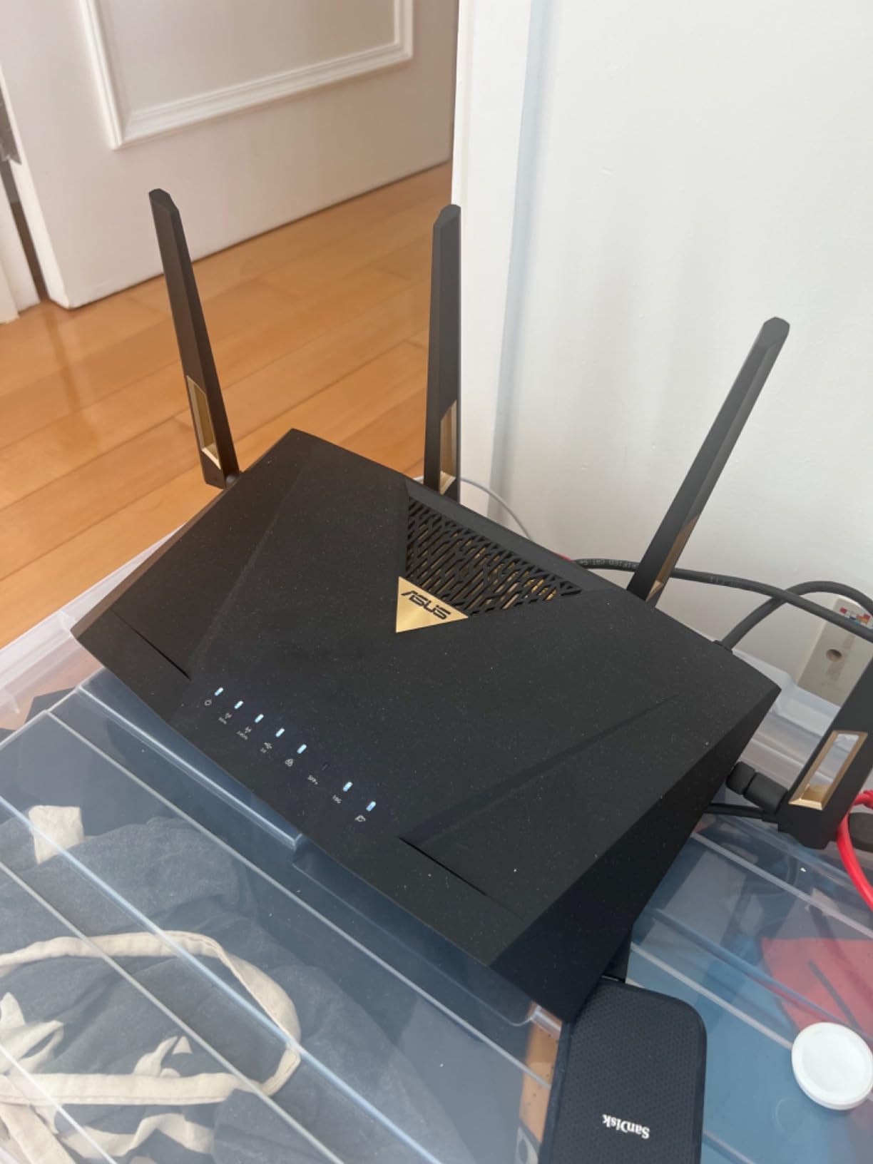 ASUS RT-BE88U WiFi 7 Router - x2 10G Ports, Up to 7.2 Gbps, Mesh Compatible | Subscription Free Network Security, Parental Controls Included, 10G SFP+ Port x1, 2.5G Port x4, 1G Port x4, VPN support customer photo 2