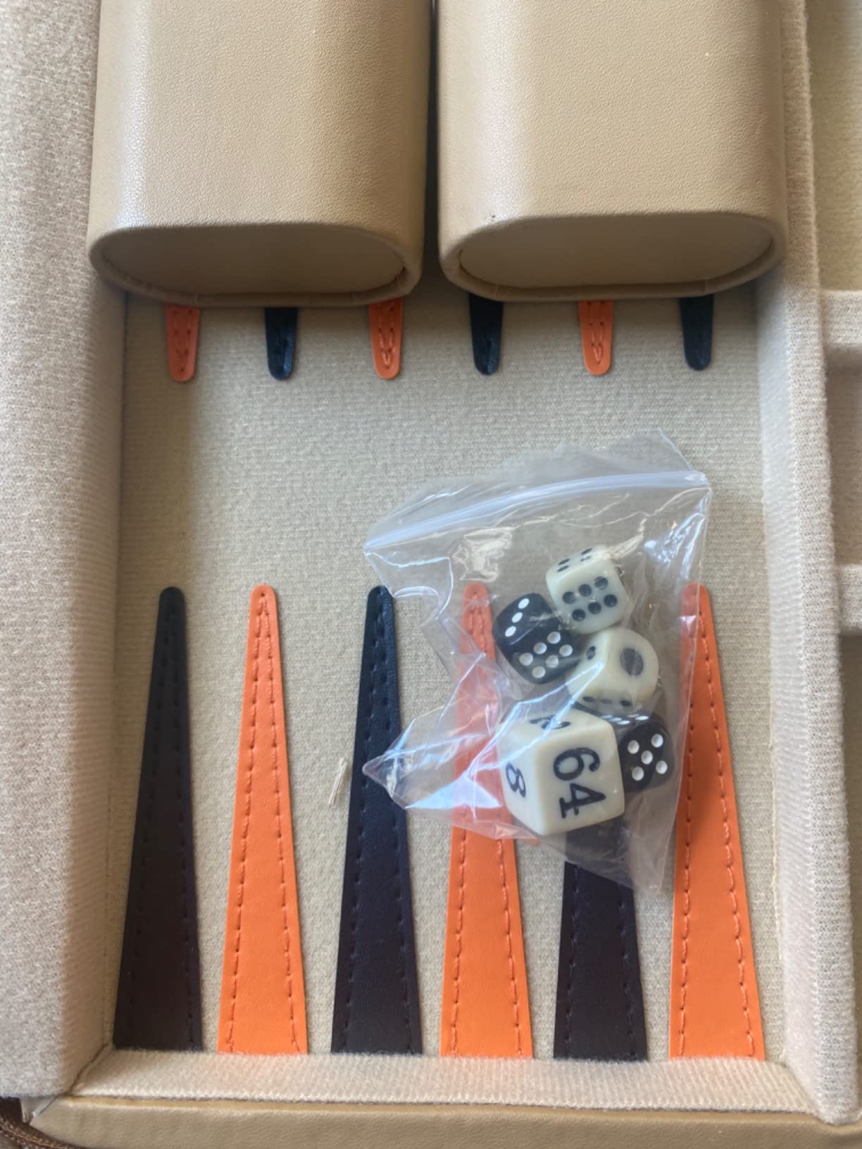 Yellow Mountain Imports Travel Size Backgammon Mini Game Set, Alanya - Magnetic Checkers and 9-inch Board in Sleek Leatherette Case - Classic Strategy Board Game customer photo 2