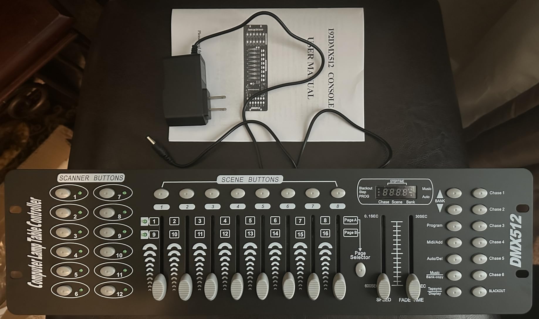 192 DMX Controller Use for Editing Program of Stage Lighting,DMX 512 DJ Controller Stage Light Controller Panel DMX Console for Party Music Show Christmas and Halloween customer photo 1