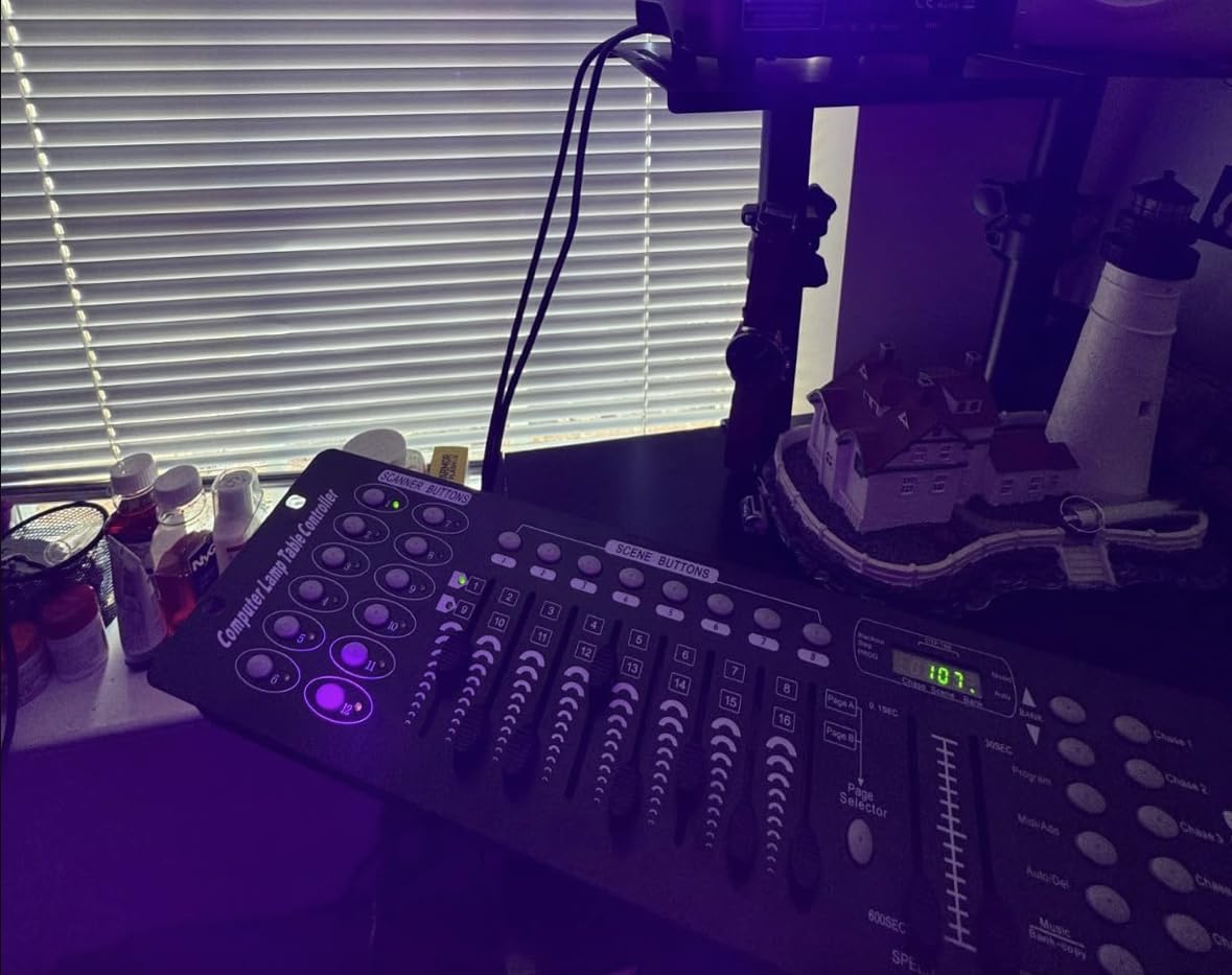 192 DMX Controller Use for Editing Program of Stage Lighting,DMX 512 DJ Controller Stage Light Controller Panel DMX Console for Party Music Show Christmas and Halloween customer photo 2