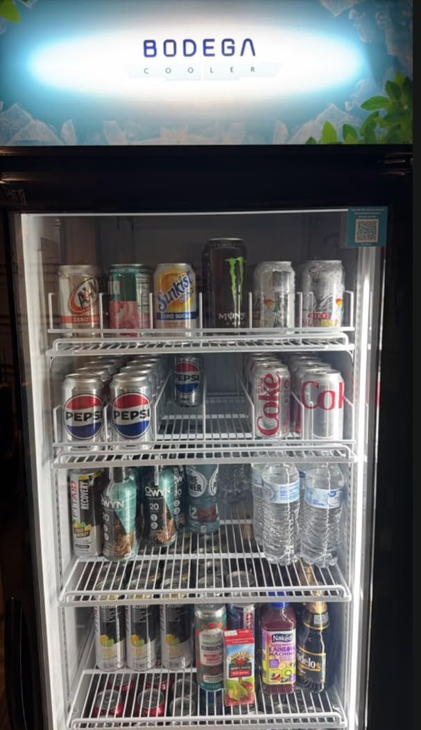 BODEGACOOLER 11.5 Cu.Ft. Commercial Merchandiser Refrigerators, Adjustable shelves & Automatic Defrost, Commercial Beverage Refrigerator Glass Door For Drink, Soda, Garage, Gym, Man cave, Shop, Office customer photo 1