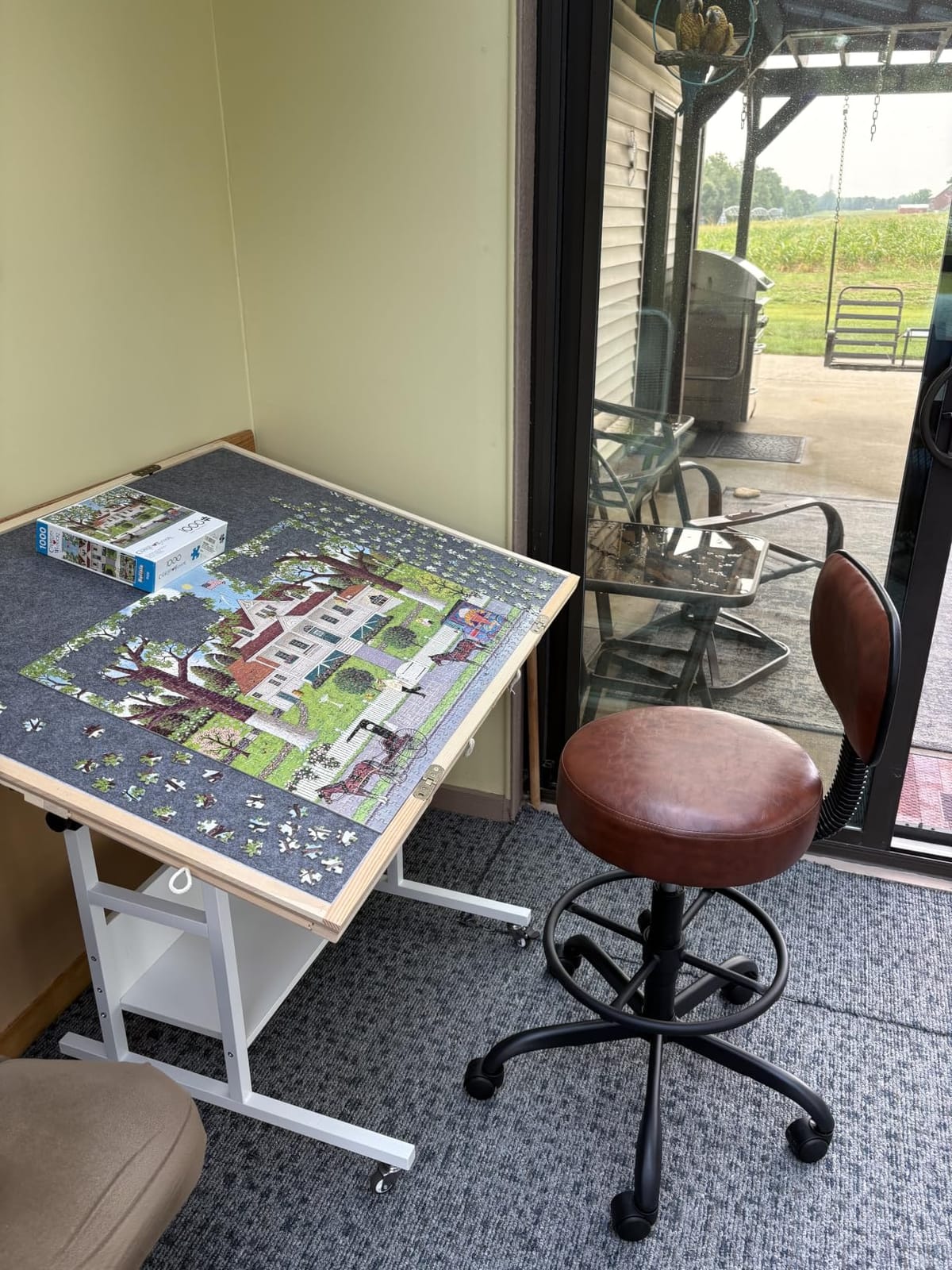 Becko US 2000 Piece Tilting & Foldable Puzzle Table with 8 Drawers & Cover | Height & 5-Level Angle Adjustable, Large Ergonomic Jigsaw Board for Adults, Space-Saving Design, Relieves Neck & Back Pain customer photo 2