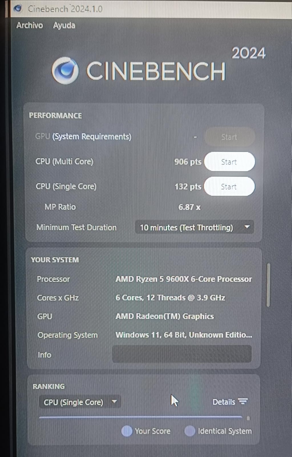 AMD Ryzen 5 9600X 6-Core, 12-Thread Unlocked Desktop Processor customer photo 1