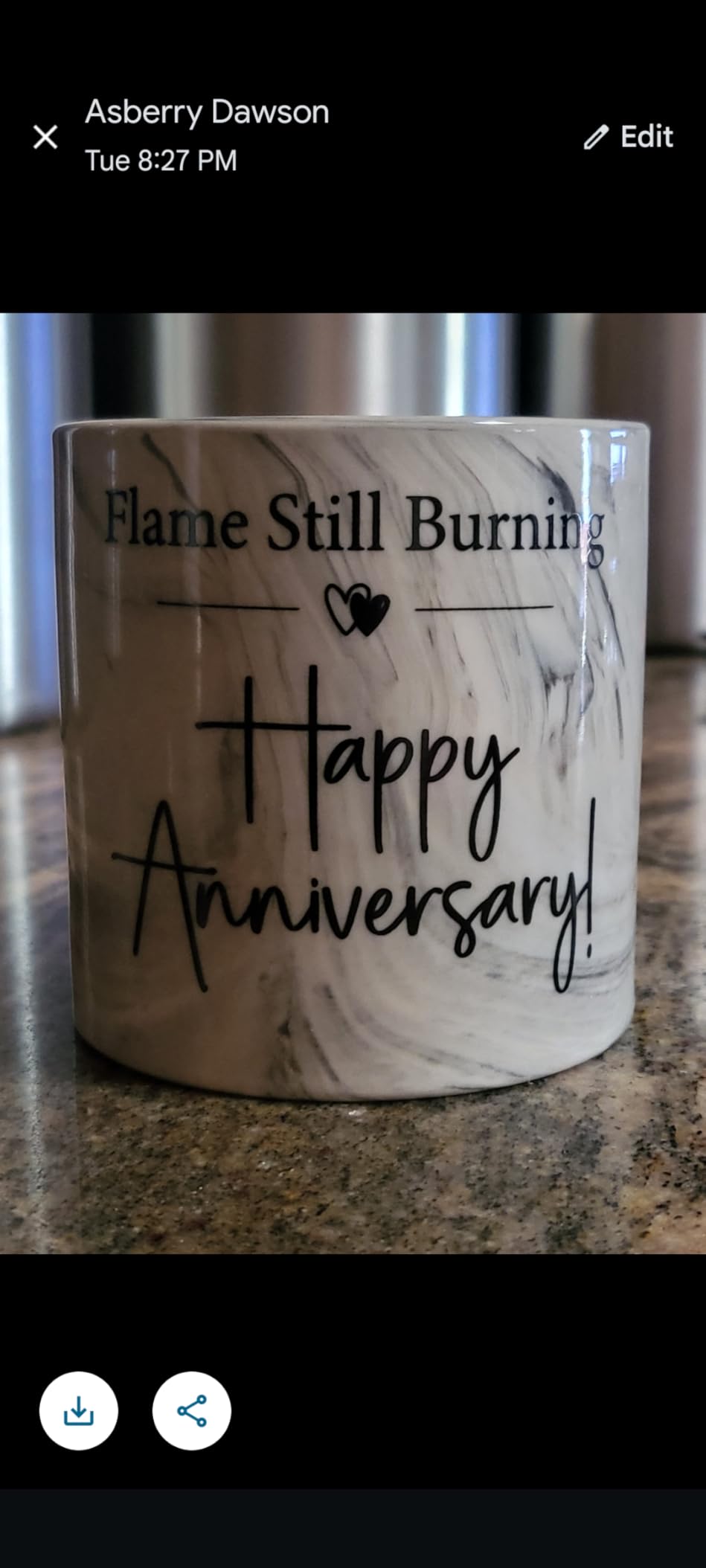 Anniversary Candle - Aniversario Gifts for Men, Women & Couples - Romantic Gifts for Him, Her - 6oz customer photo 2